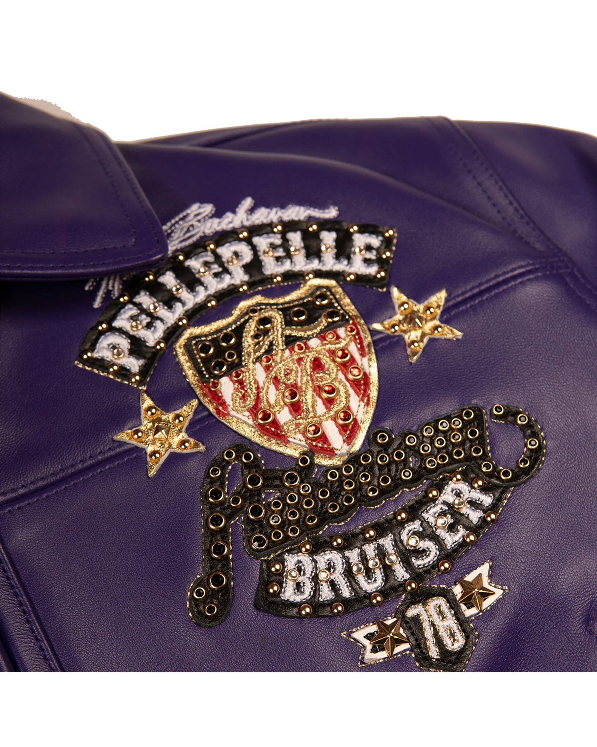 American Bruiser Plush Womens Crop Jacket - Purple - Image 6