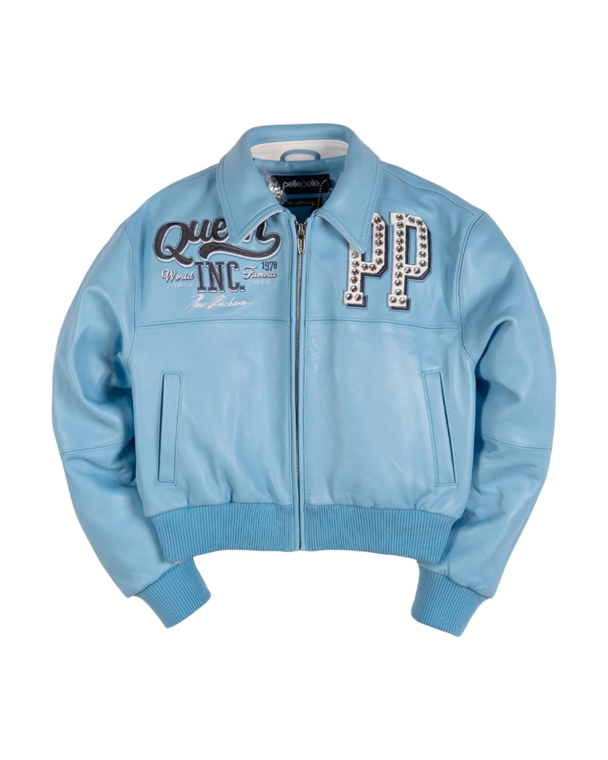 Pelle Pelle Queen Women's Crop Jacket - Baby Blue