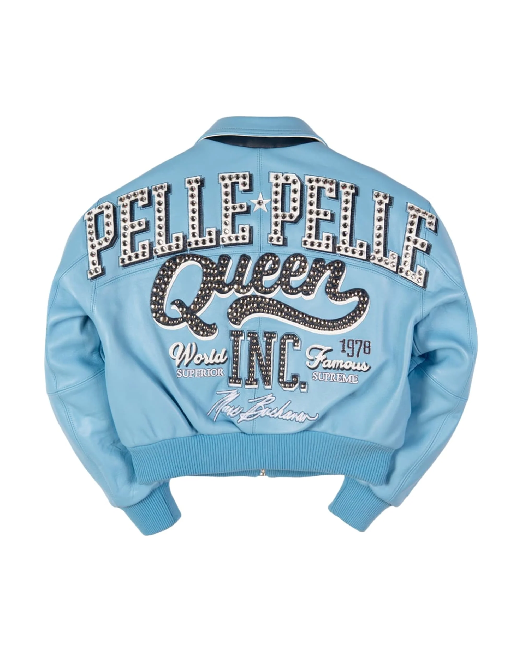Pelle Pelle Queen Women's Crop Jacket - Baby Blue - Image 2