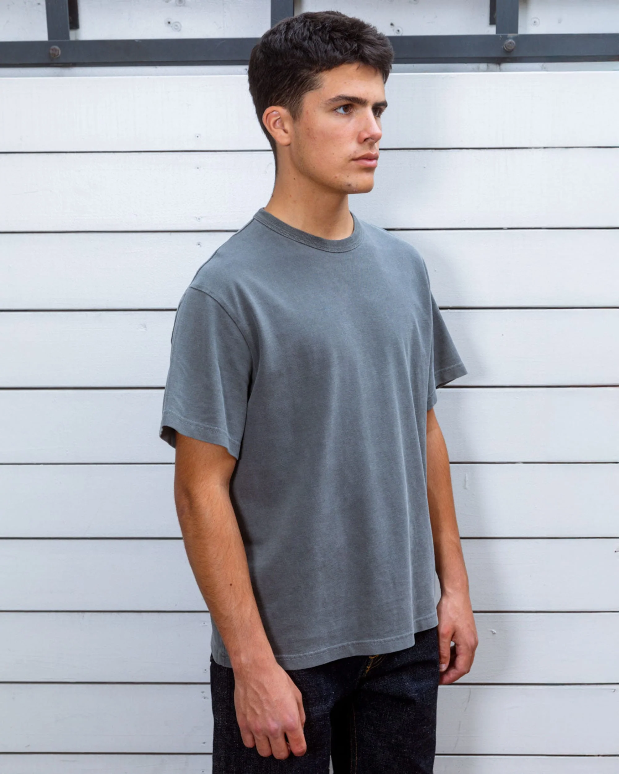 Pigment Pique T-shirt - Washed Black - Image 6