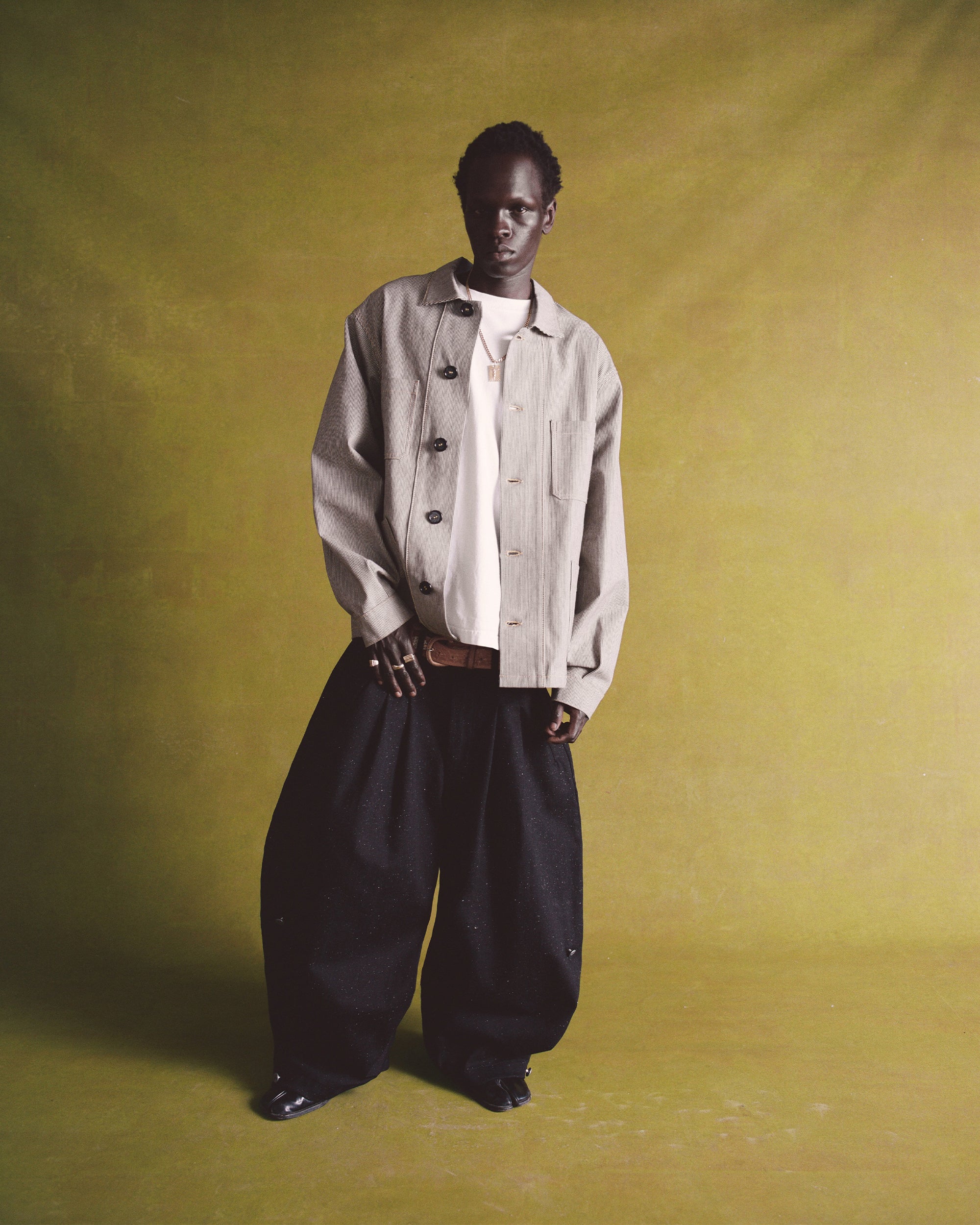 Pin Dot Black Triptych Japanese Denim - Image 12