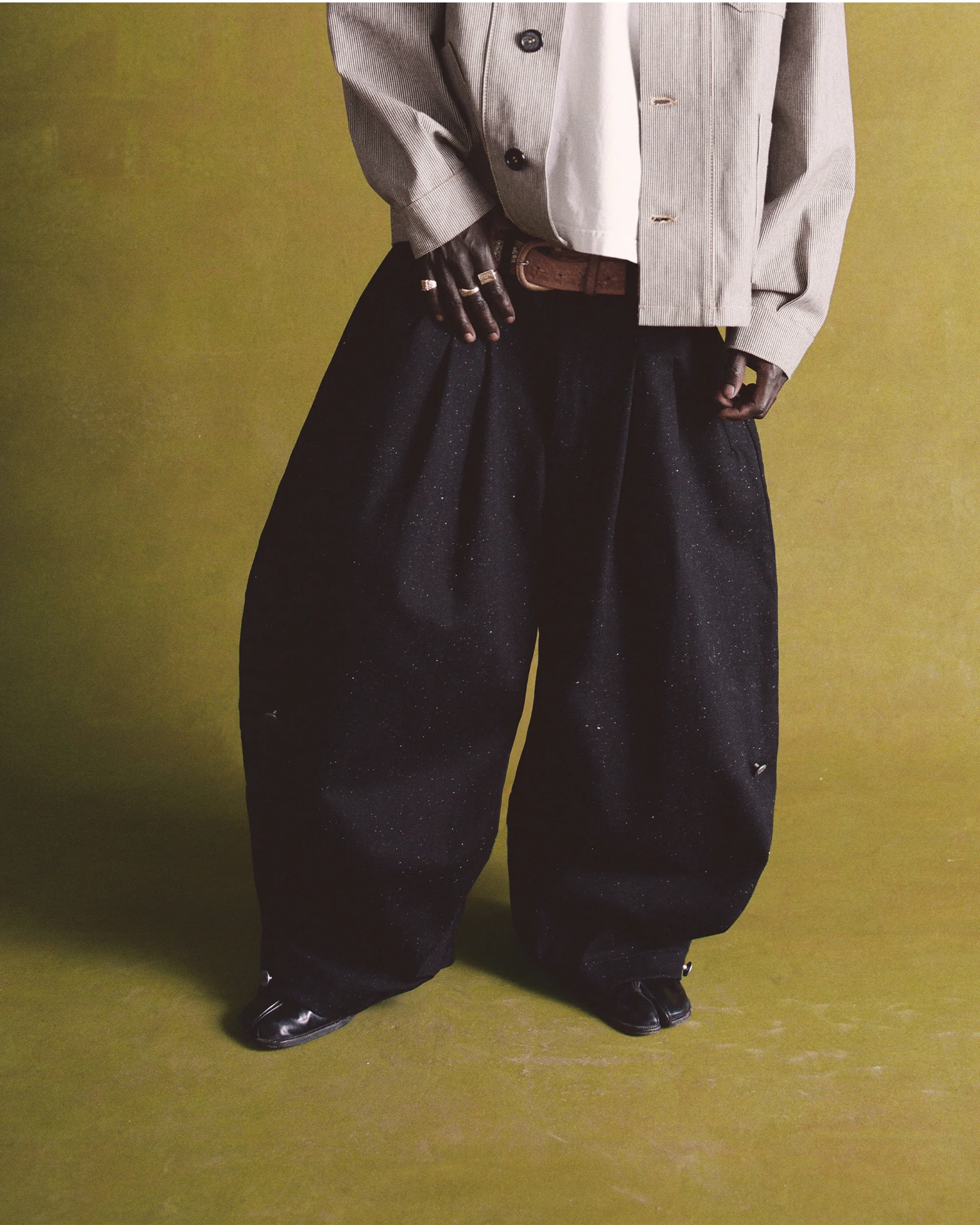 Pin Dot Black Triptych Japanese Denim - Image 13