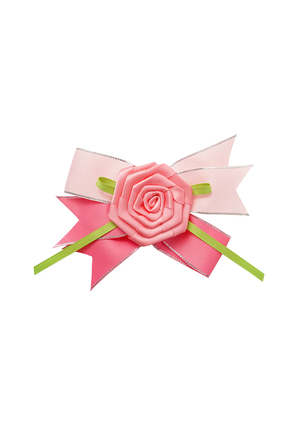 Pink Ribbon Rose Clip - Image 5