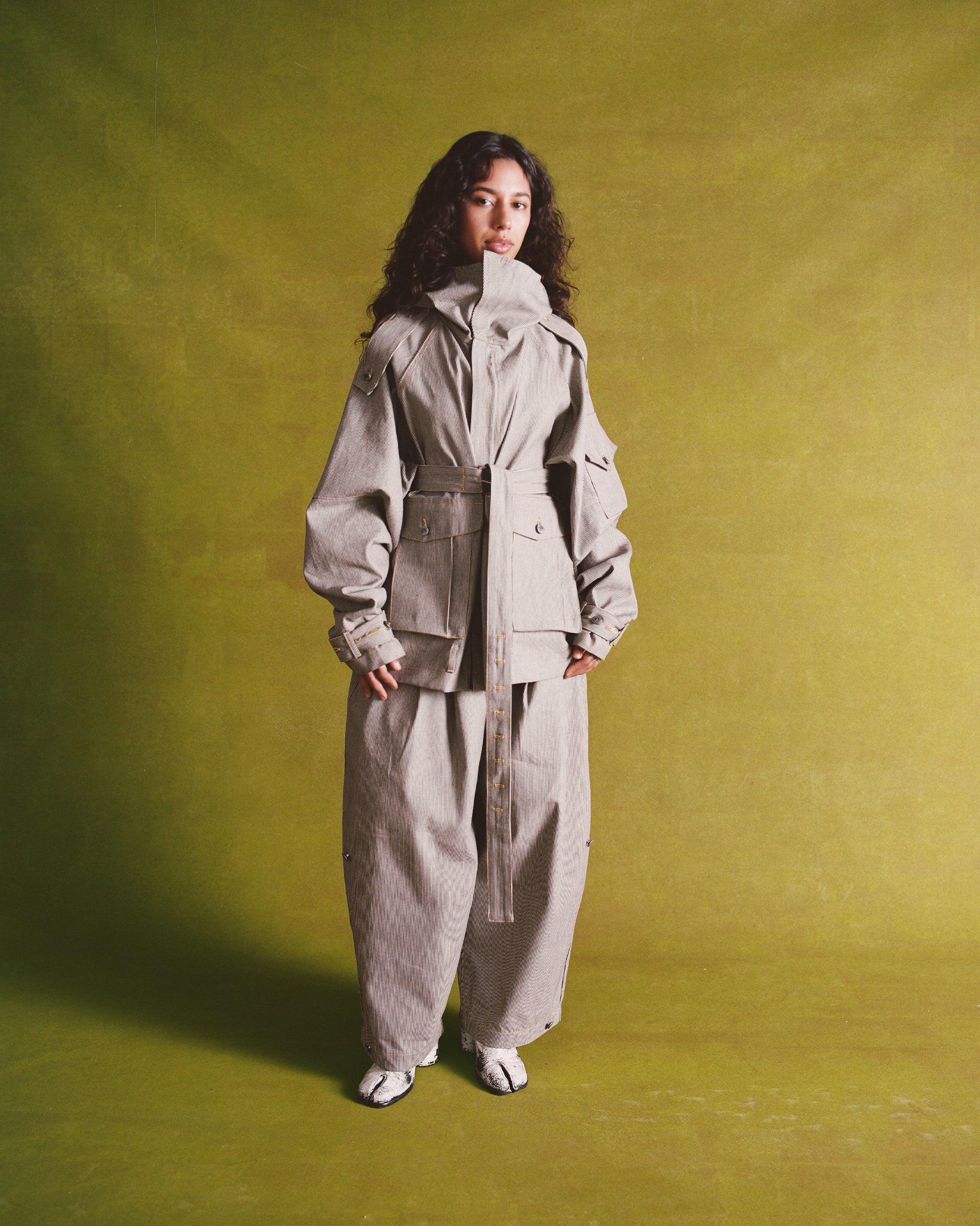 Pinstripe Triptych Japanese Denim - Image 10