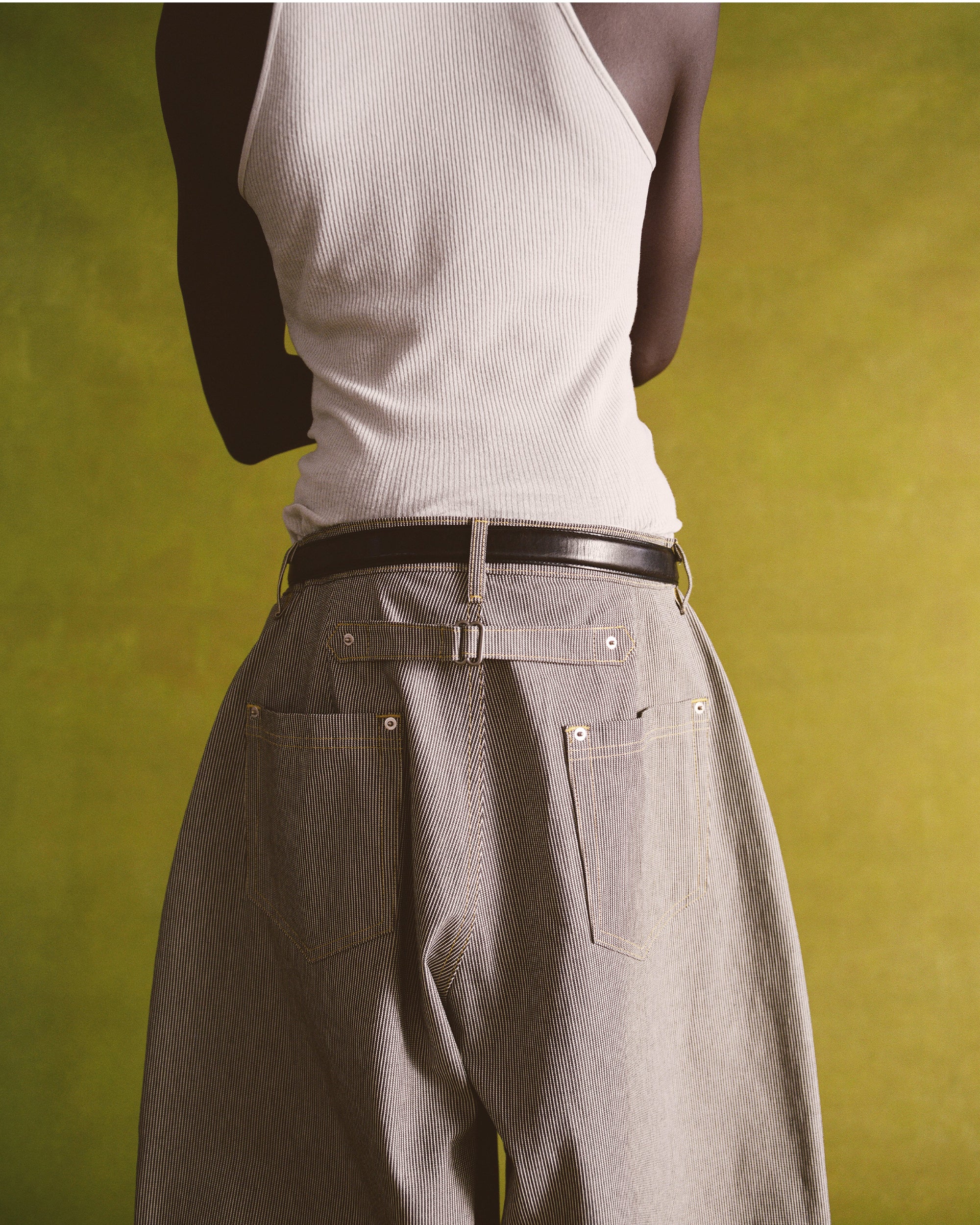 Pinstripe Triptych Japanese Denim - Image 11