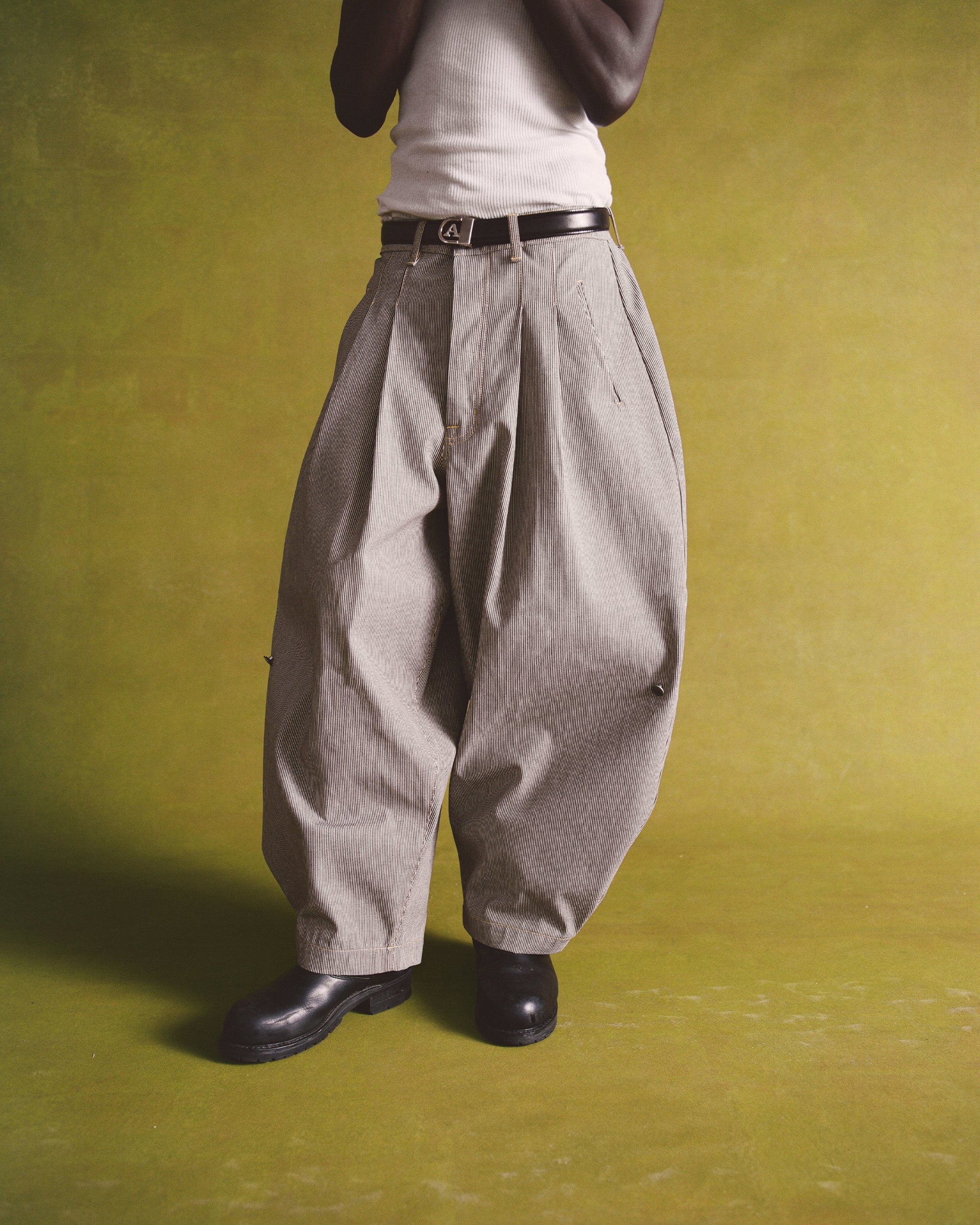 Pinstripe Triptych Japanese Denim - Image 12