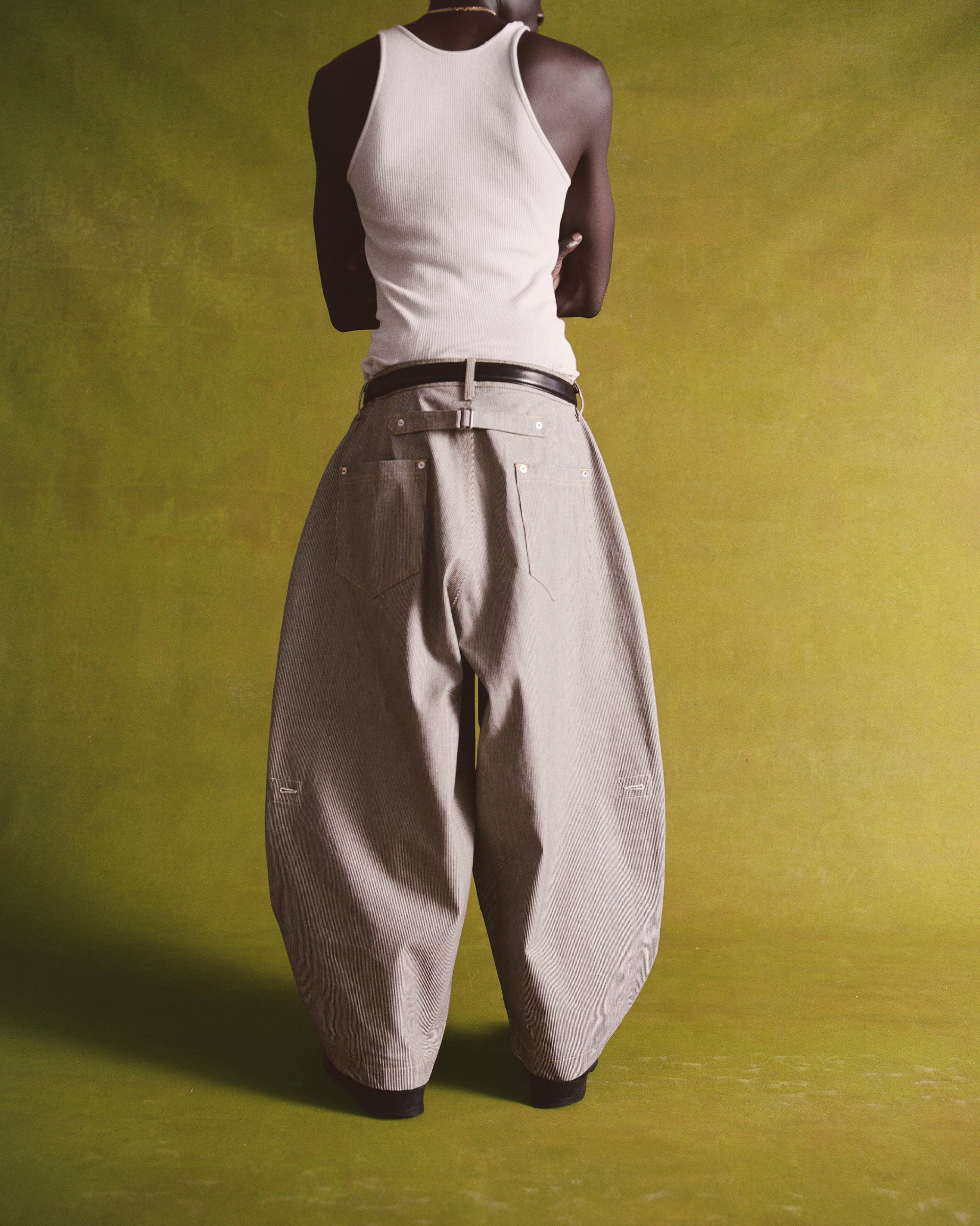 Pinstripe Triptych Japanese Denim - Image 13