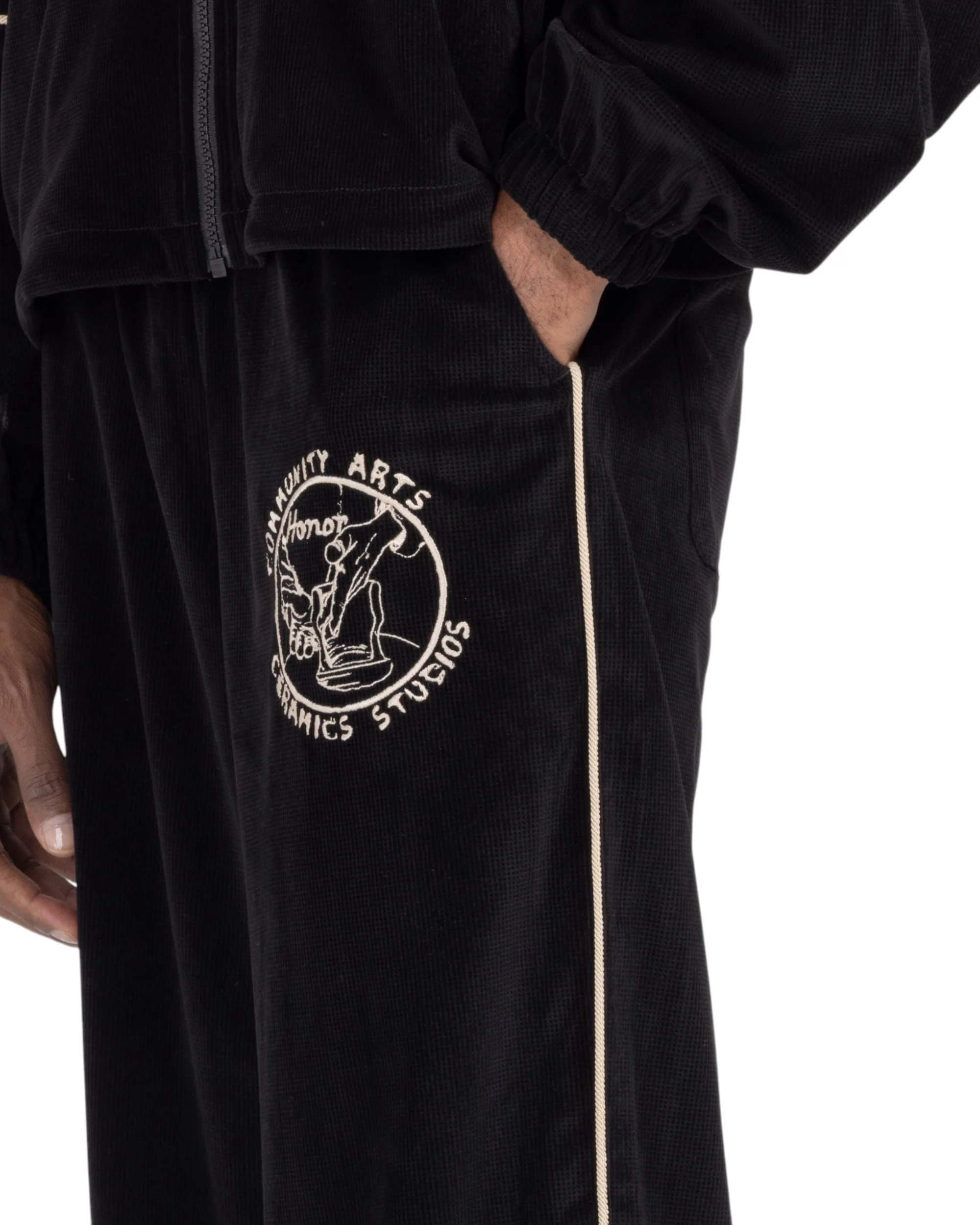 Piping Track Pant - Black - Image 5