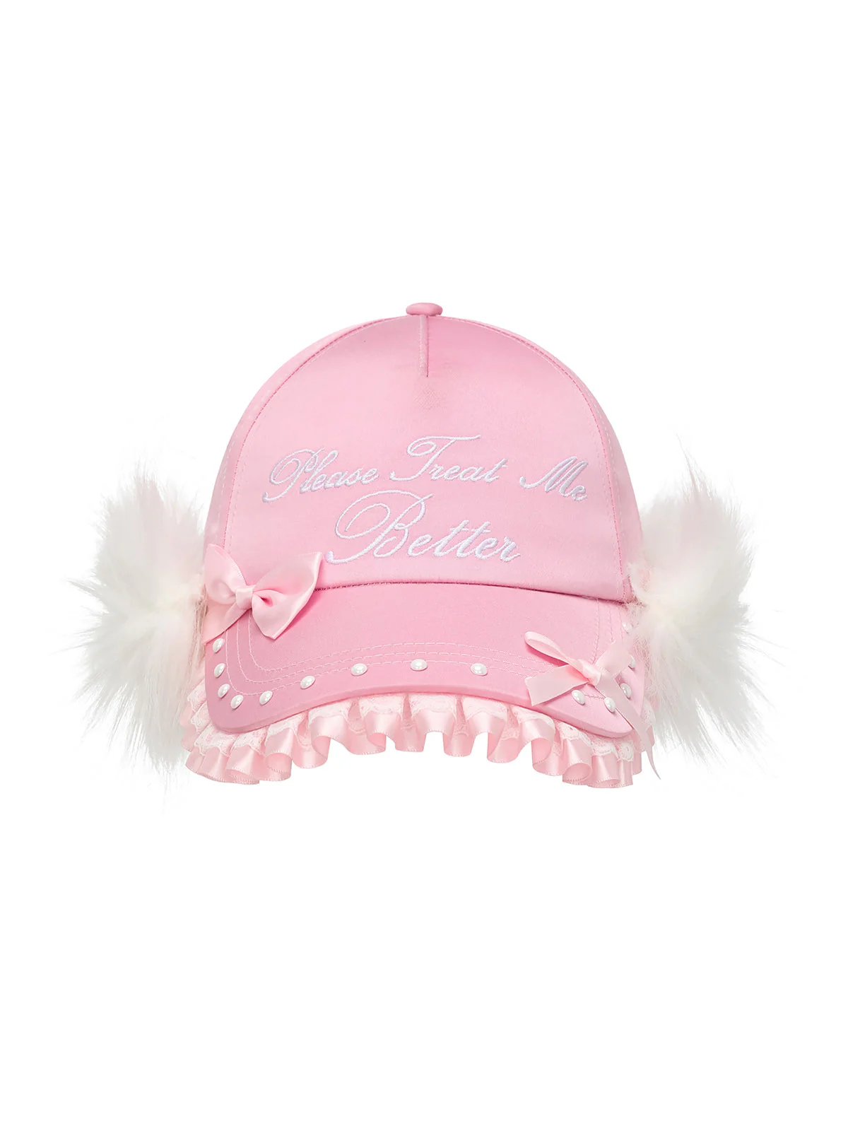 Please Treat Me Better Embroidered Frill Cap - Image 8