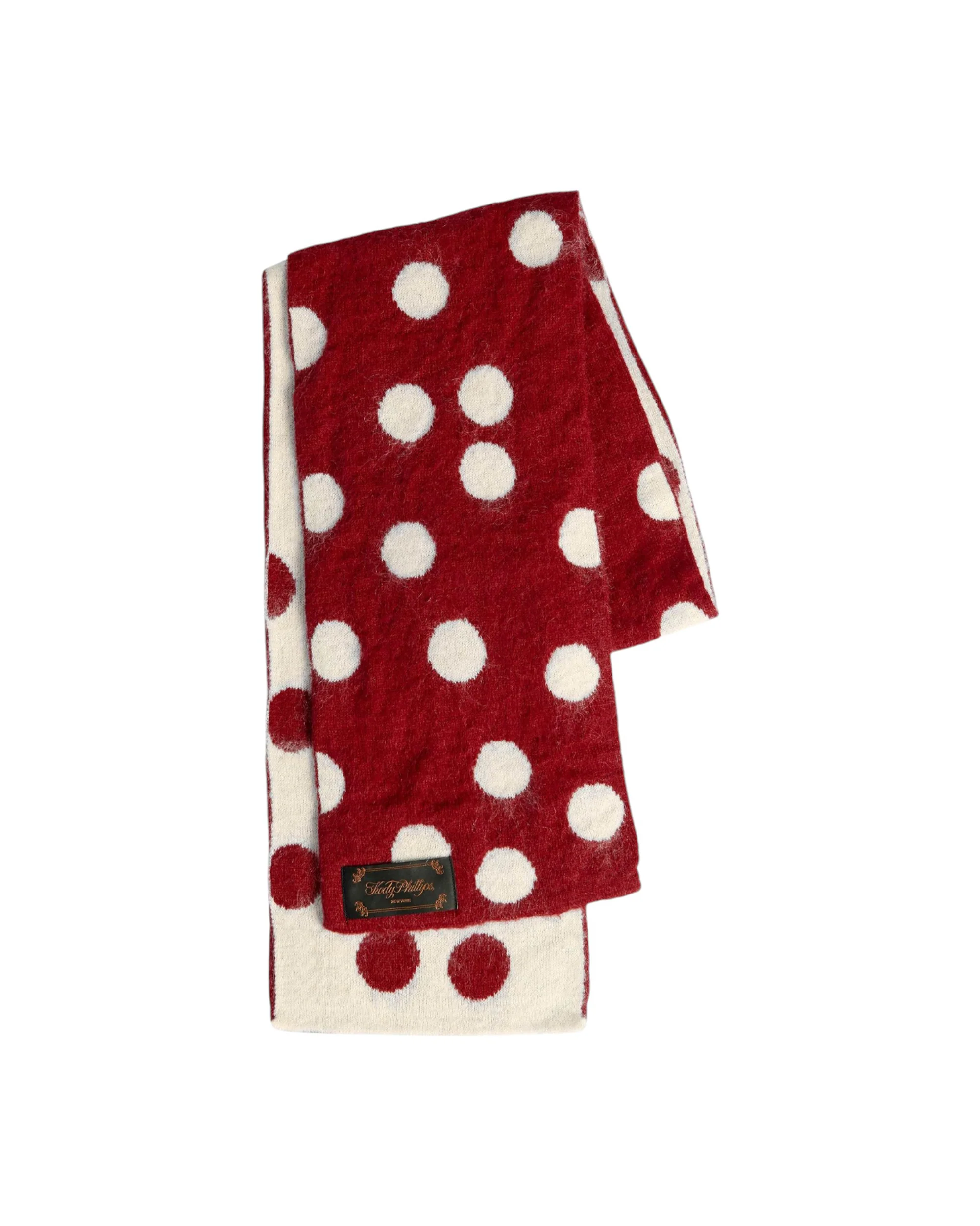 Polka Dot Scarf - Red & Ivory