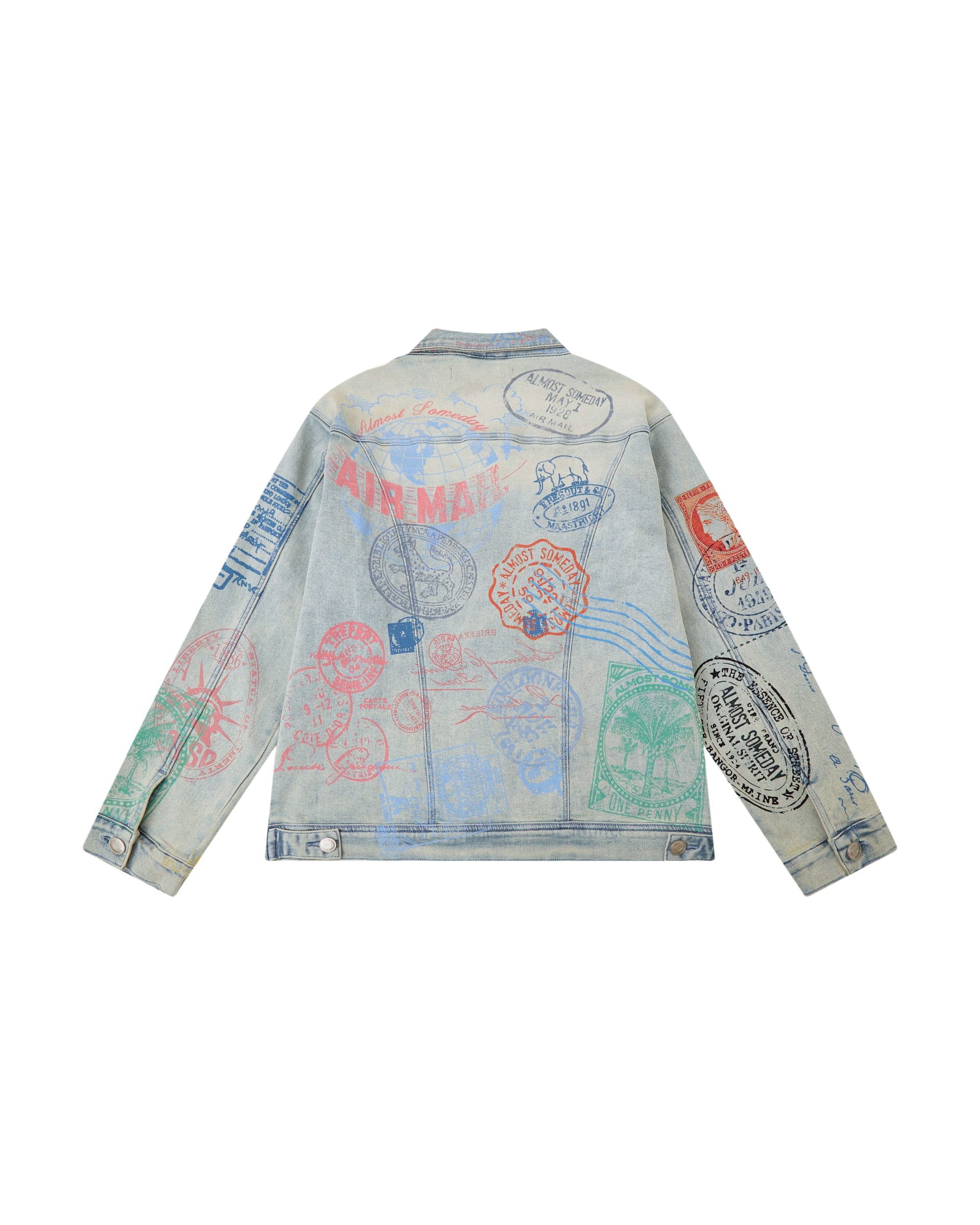Postcard Denim Jacket - Blue - Image 2