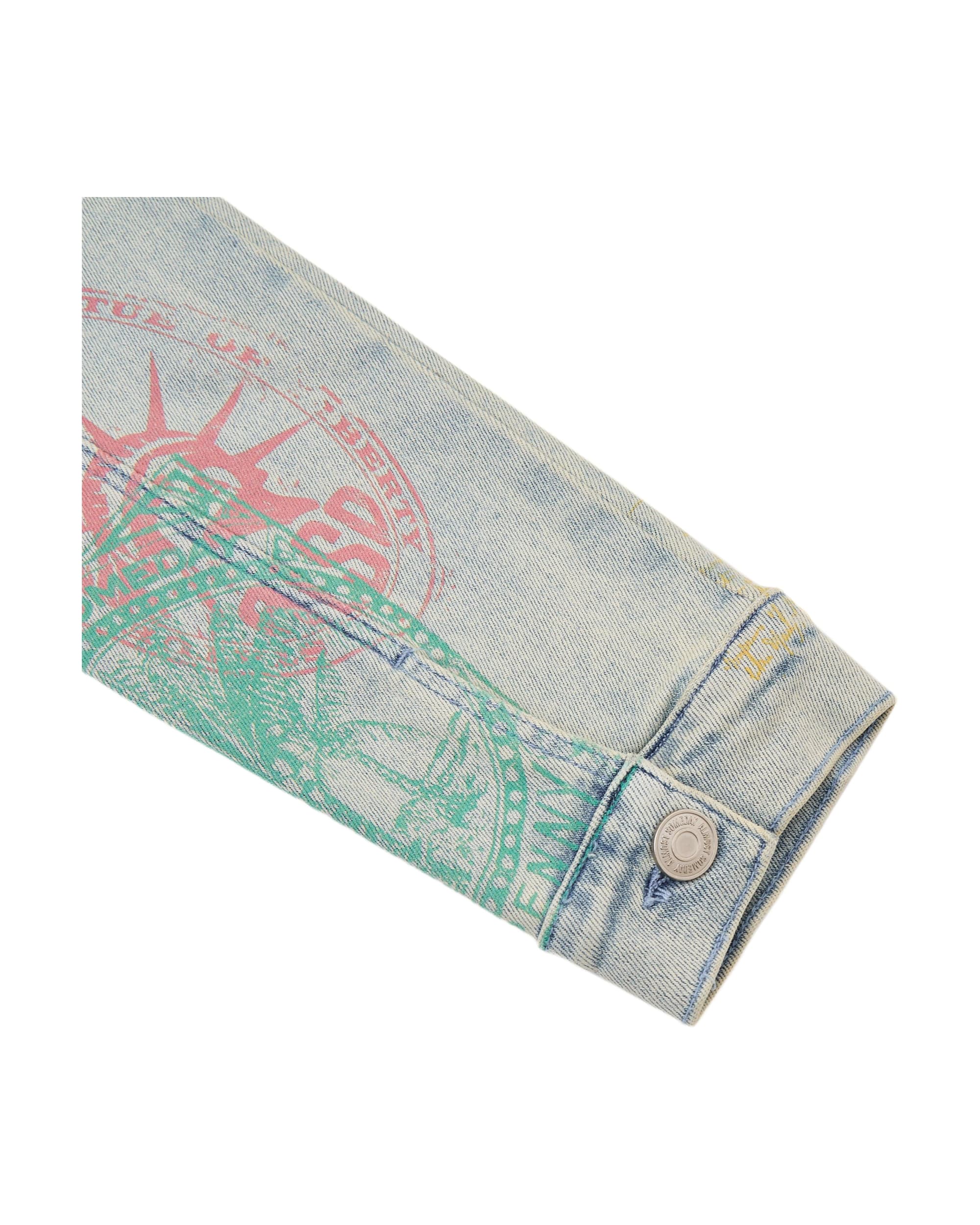 Postcard Denim Jacket - Blue - Image 7