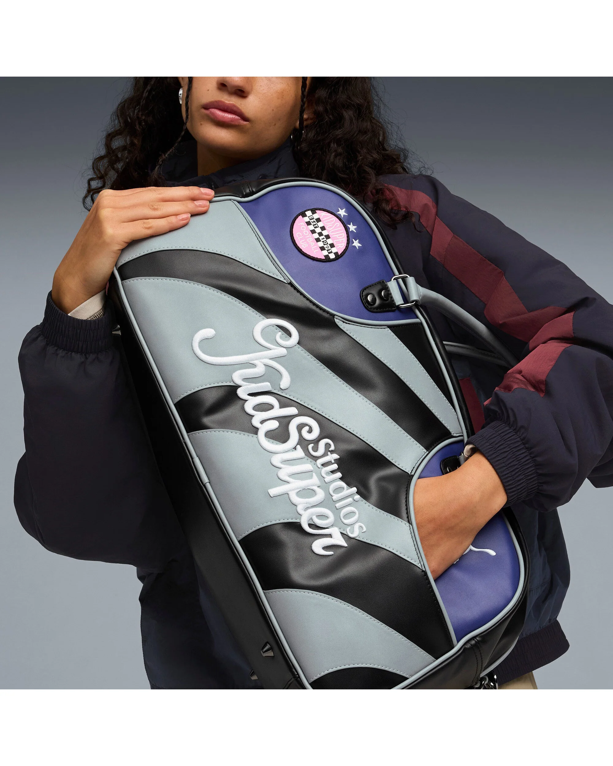 PUMA X KIDSUPER 1976 GRIP BAG PUMA BLACK/GRAY ECHO - Image 3