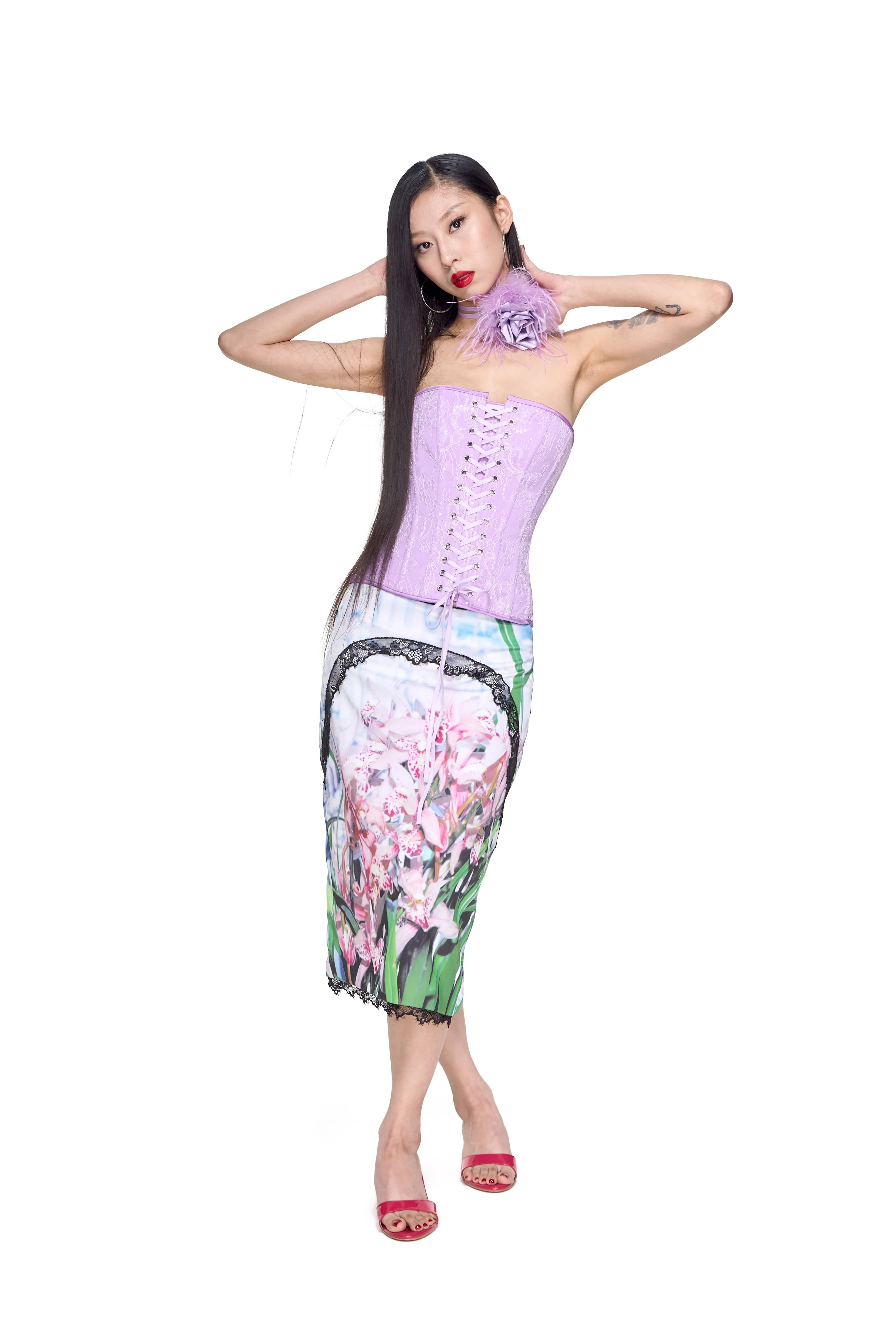 Purple Lace Corset - Image 17