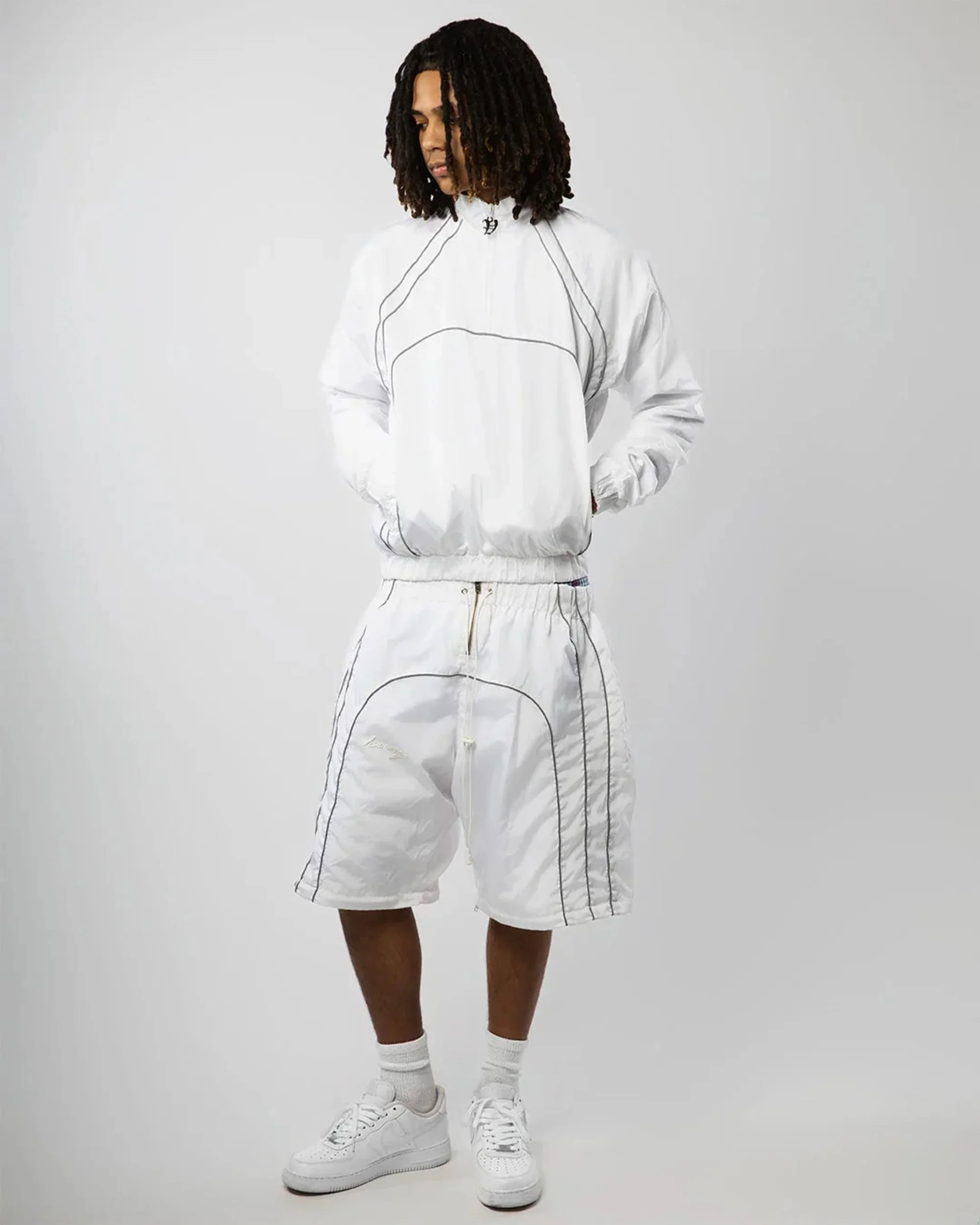 “RADIANT AURA” NYLON CONVERTIBLE PANTS (WHITE) - Image 4