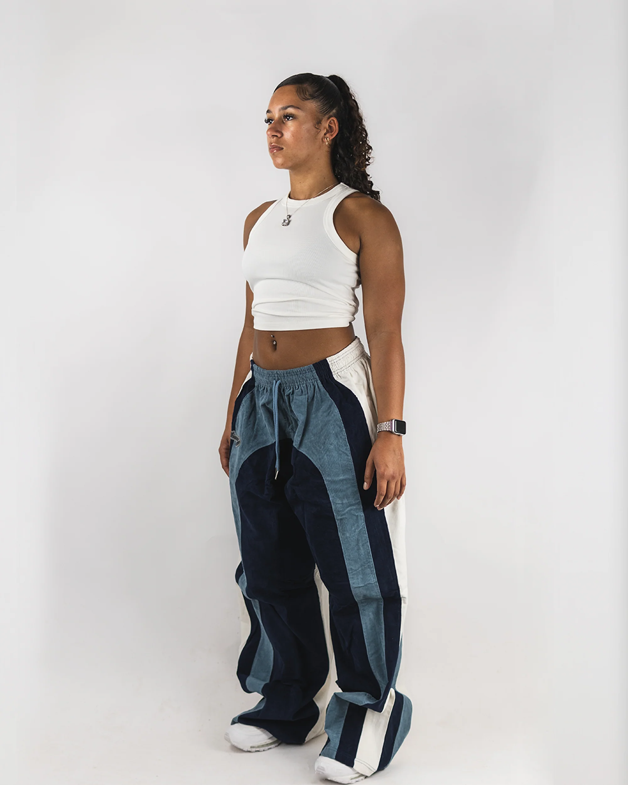 "RADIANT AURA" WIDE LEG SWEATS (COASTAL WAVES) - Image 2