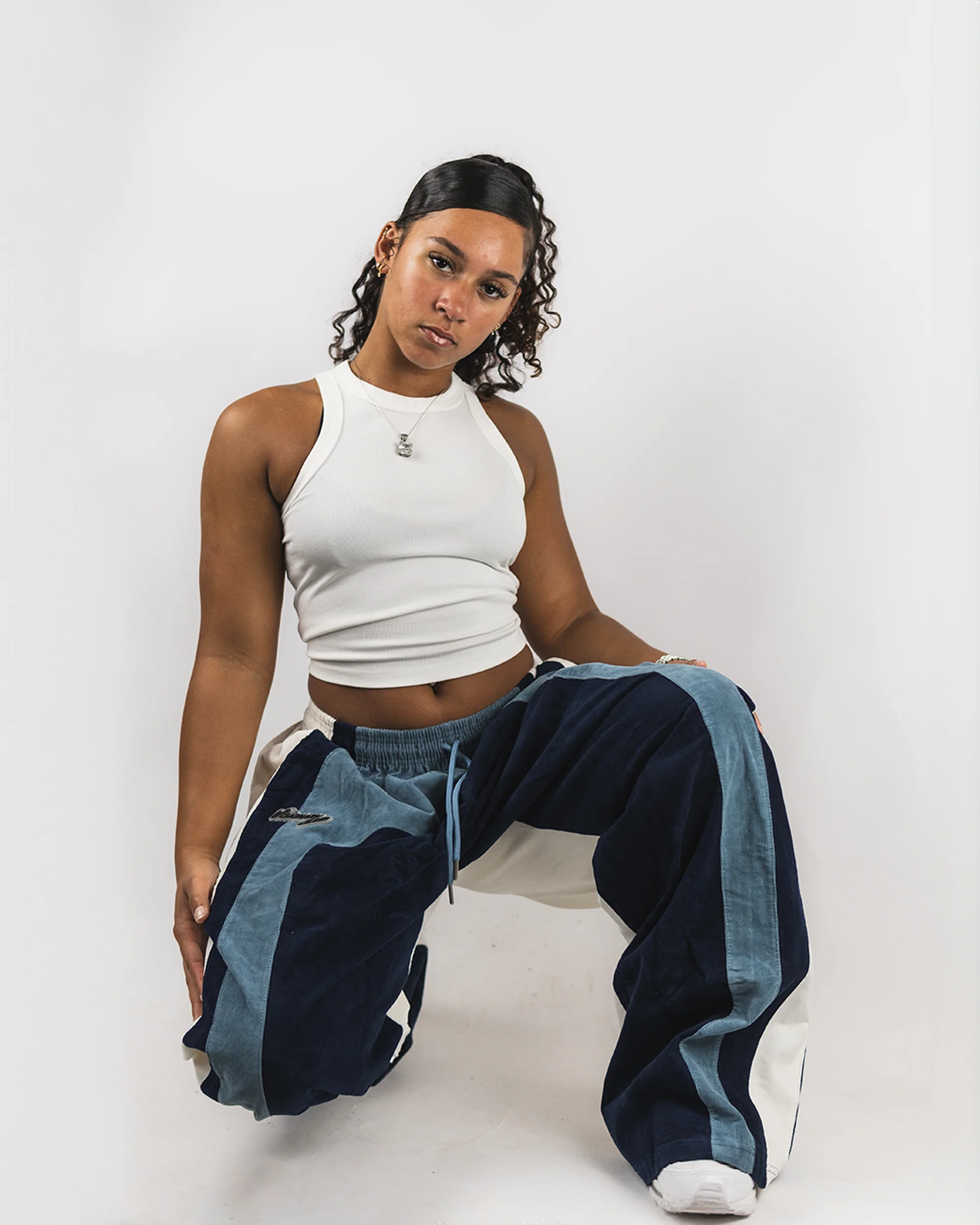 "RADIANT AURA" WIDE LEG SWEATS (COASTAL WAVES) - Image 7