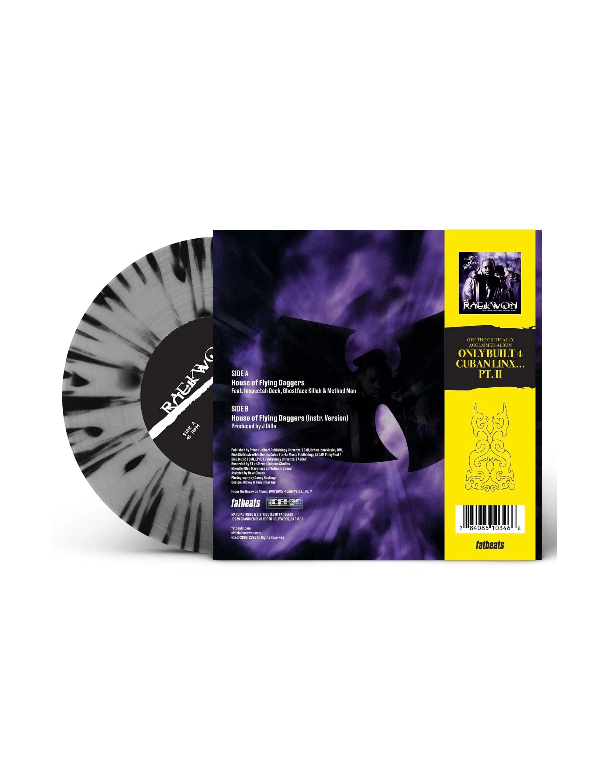 Raekwon - House of Flying Daggers (7" - Silver & Black Splatter Vinyl w/ OBI Strip) - Image 2