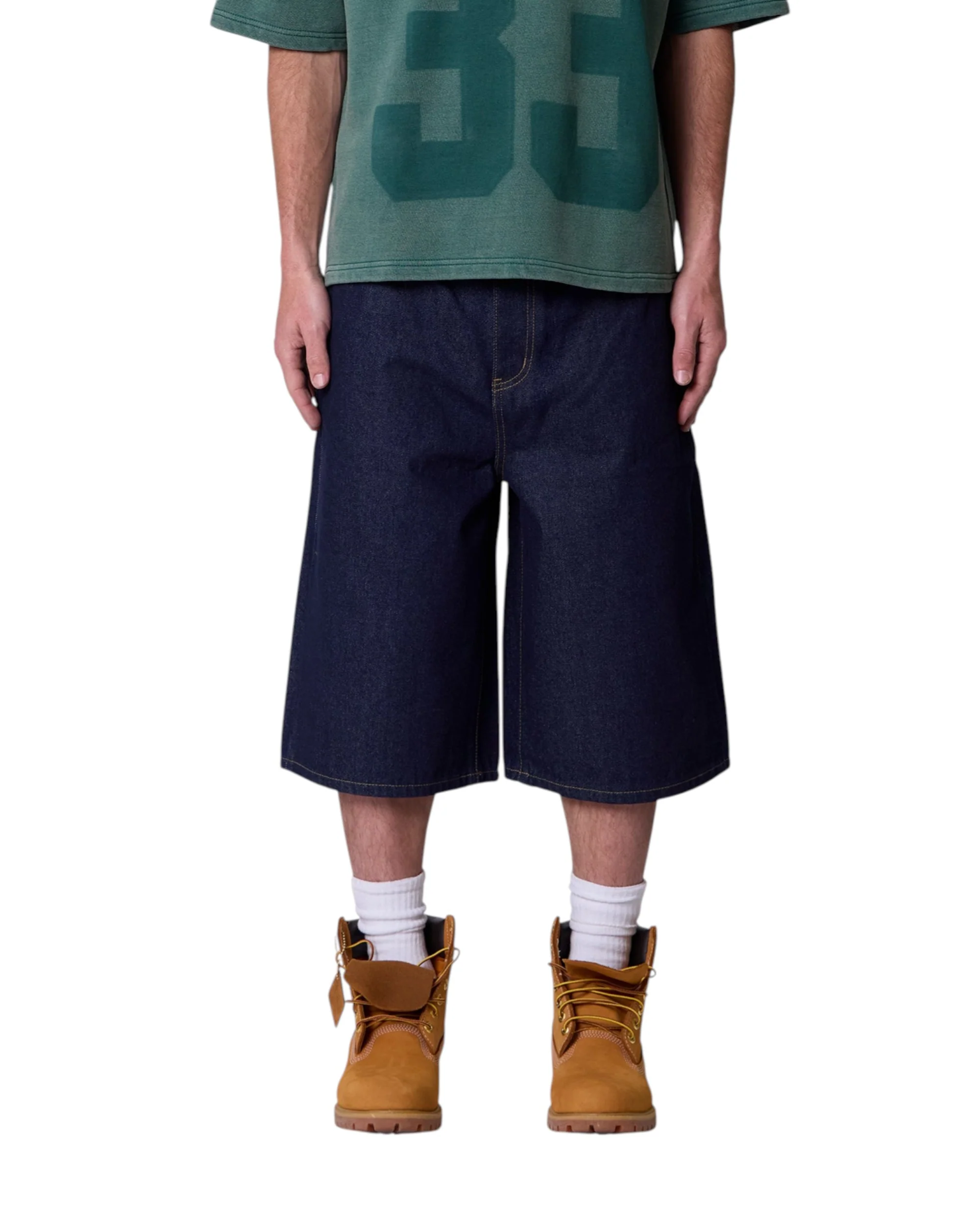 Raw Ultra Baggy Denim Shorts - Rinsed Indigo - Image 2