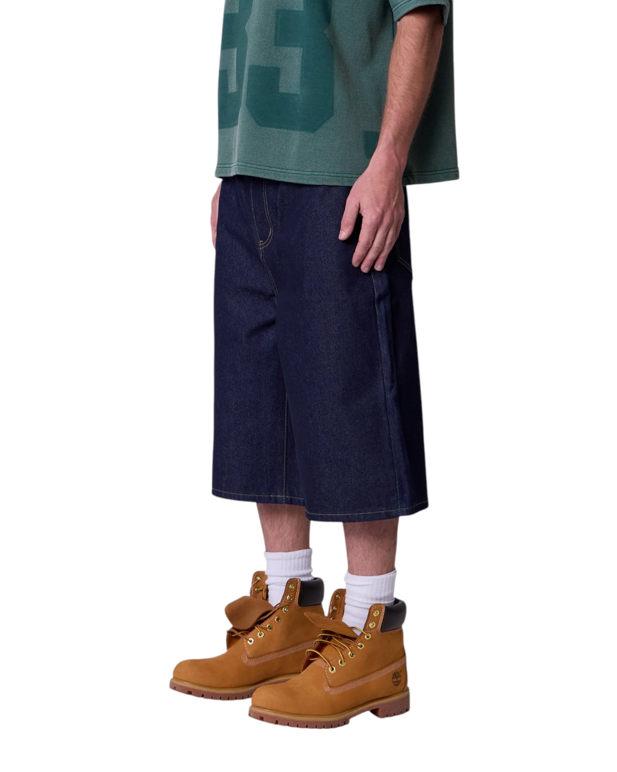 Raw Ultra Baggy Denim Shorts - Rinsed Indigo - Image 5