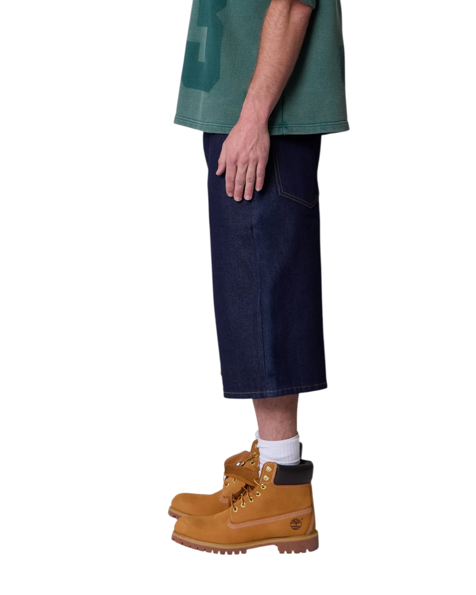 Raw Ultra Baggy Denim Shorts - Rinsed Indigo - Image 7