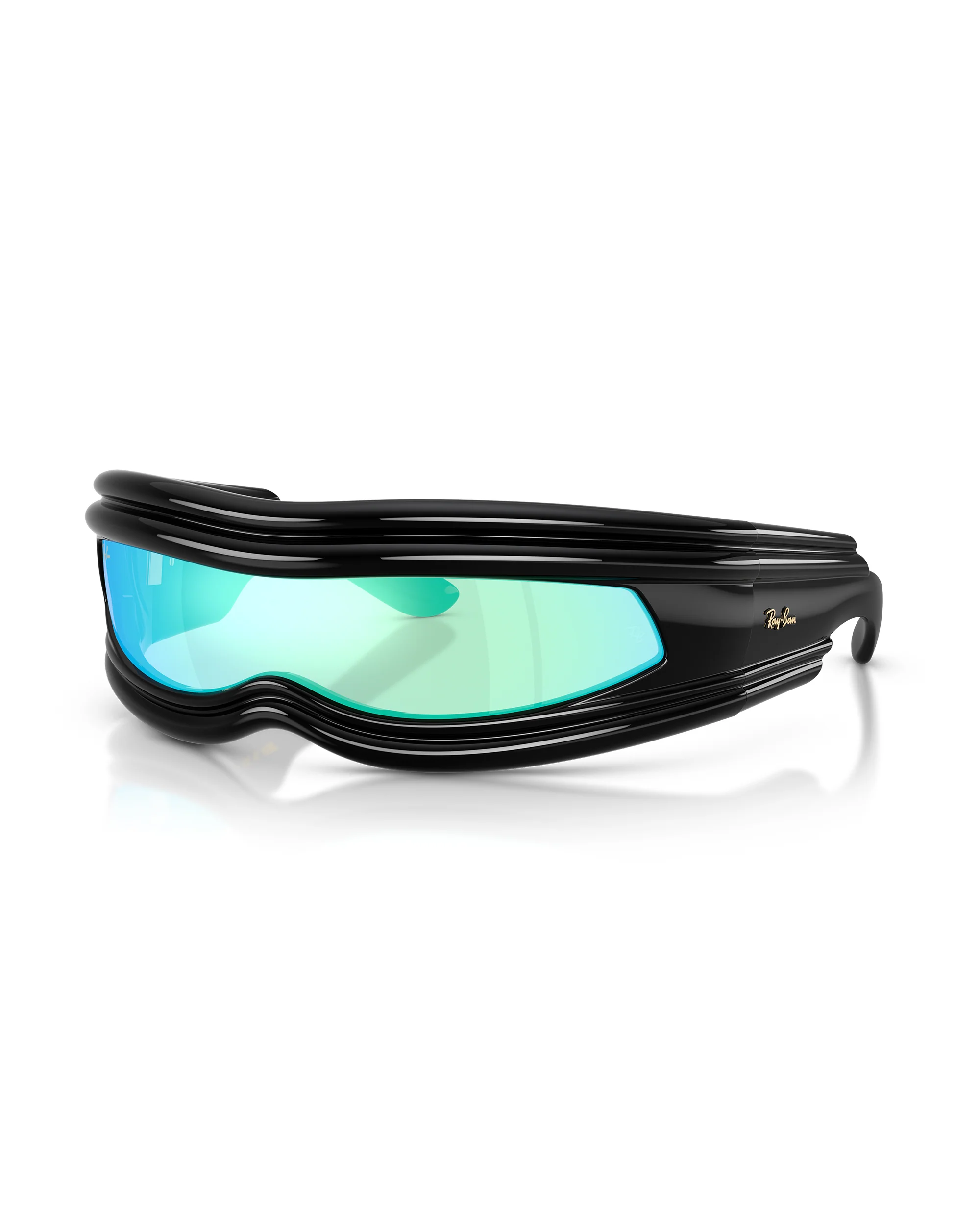 RAY BAN X ASAP ROCKY ULTRA WRAP 001 GREEN MIRROR - Image 3