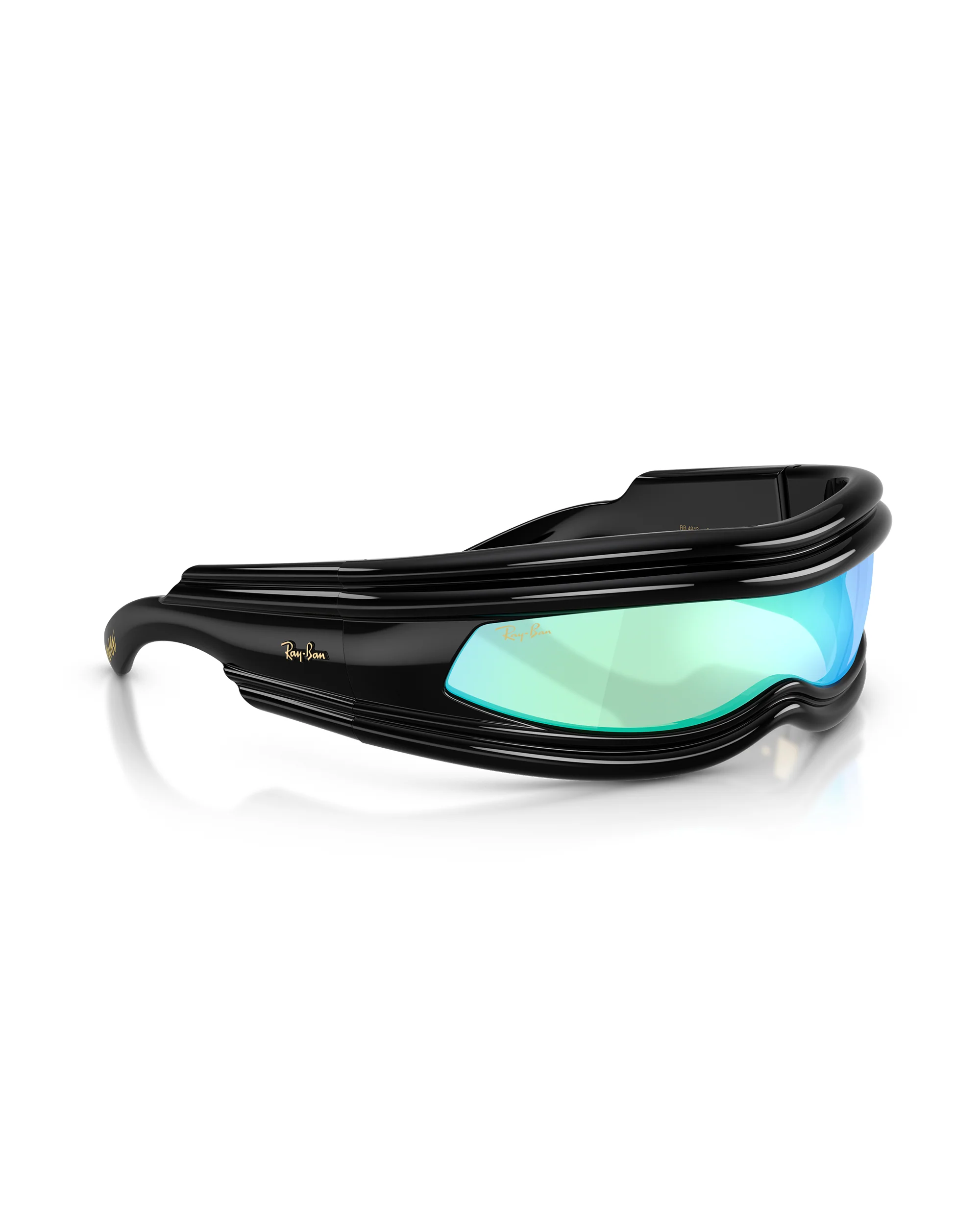 RAY BAN X ASAP ROCKY ULTRA WRAP 001 GREEN MIRROR - Image 4