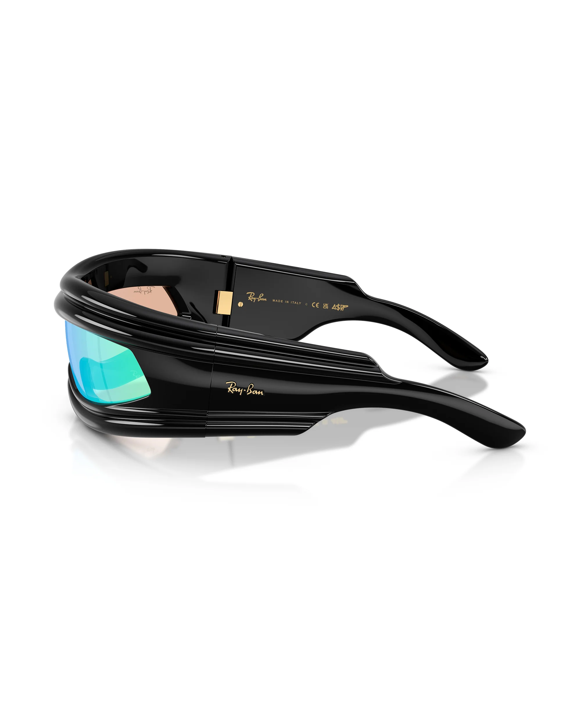 RAY BAN X ASAP ROCKY ULTRA WRAP 001 GREEN MIRROR - Image 5