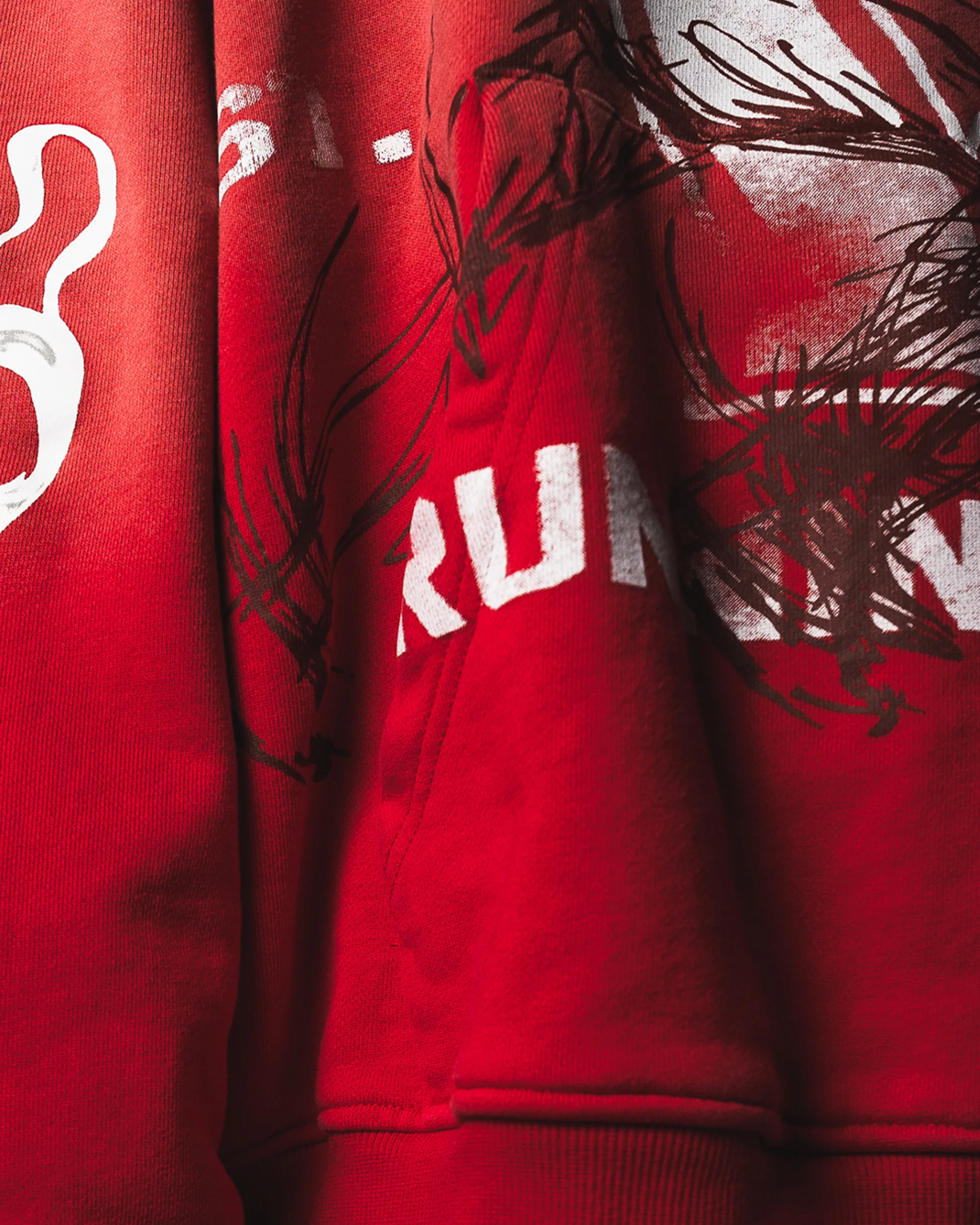 "RED RUSH" BOXY OVERSIZED ZIP UP JACKET - Image 5
