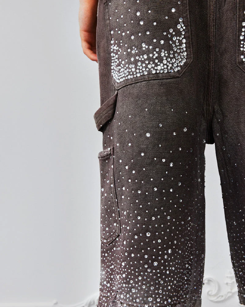 Redial 20k Diamond Shorts in Washed Brown - Image 21
