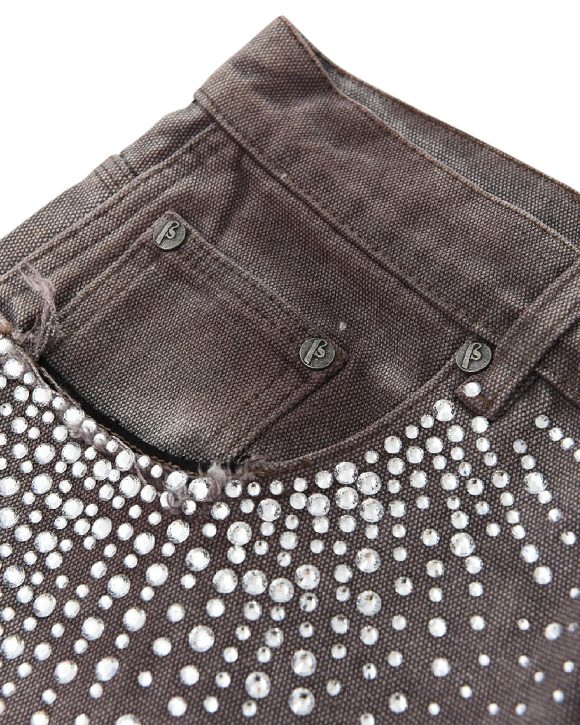 Redial 20k Diamond Shorts in Washed Brown - Image 8