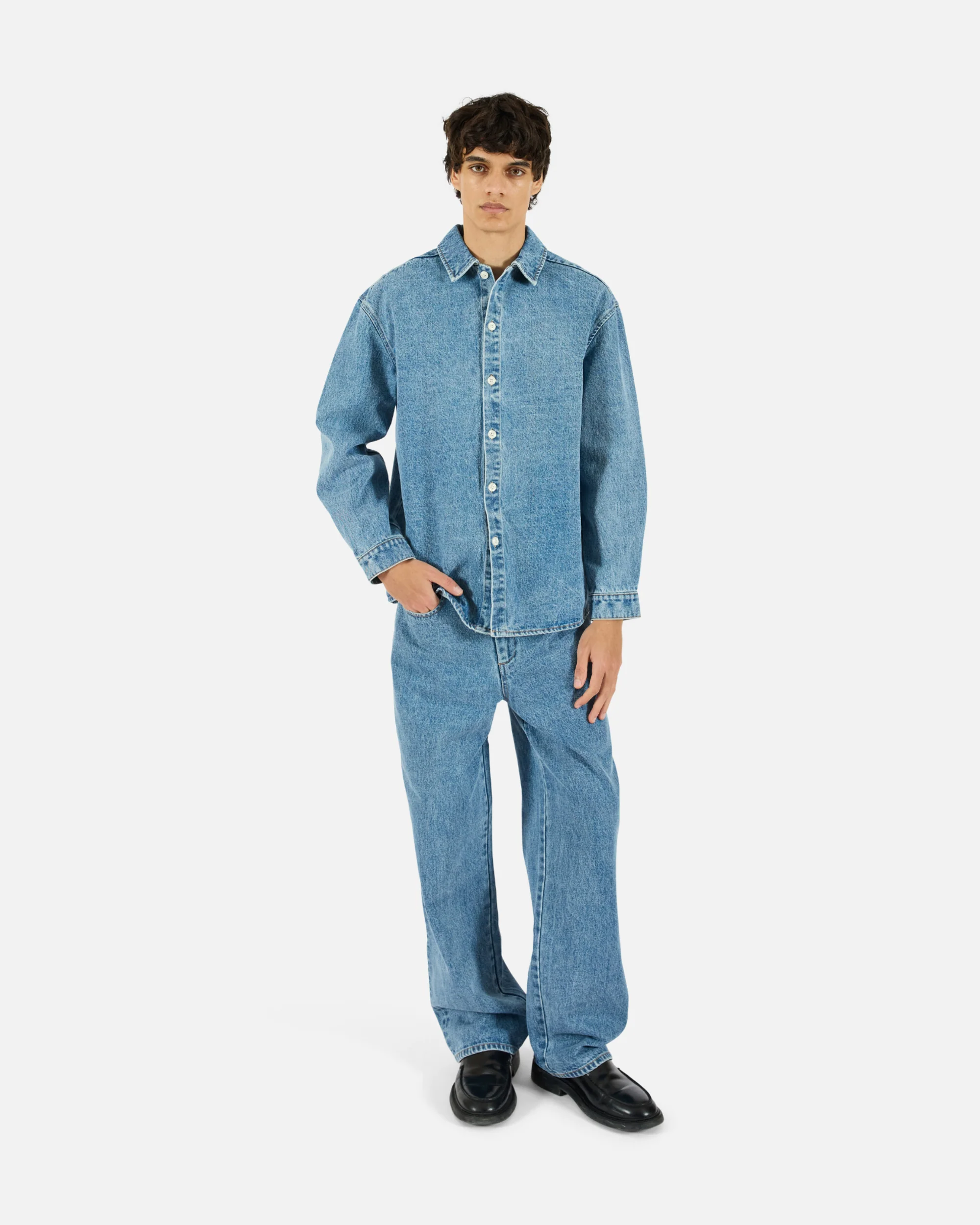 Relaxed Denim Shirt - Image 3