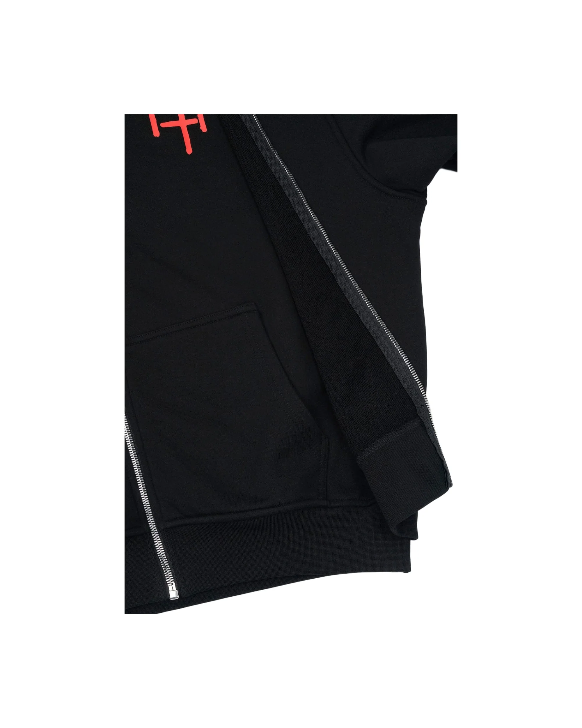 REN LAYERED ZIP UP HOODIE | BLACK PLANETARY RTA - Image 7