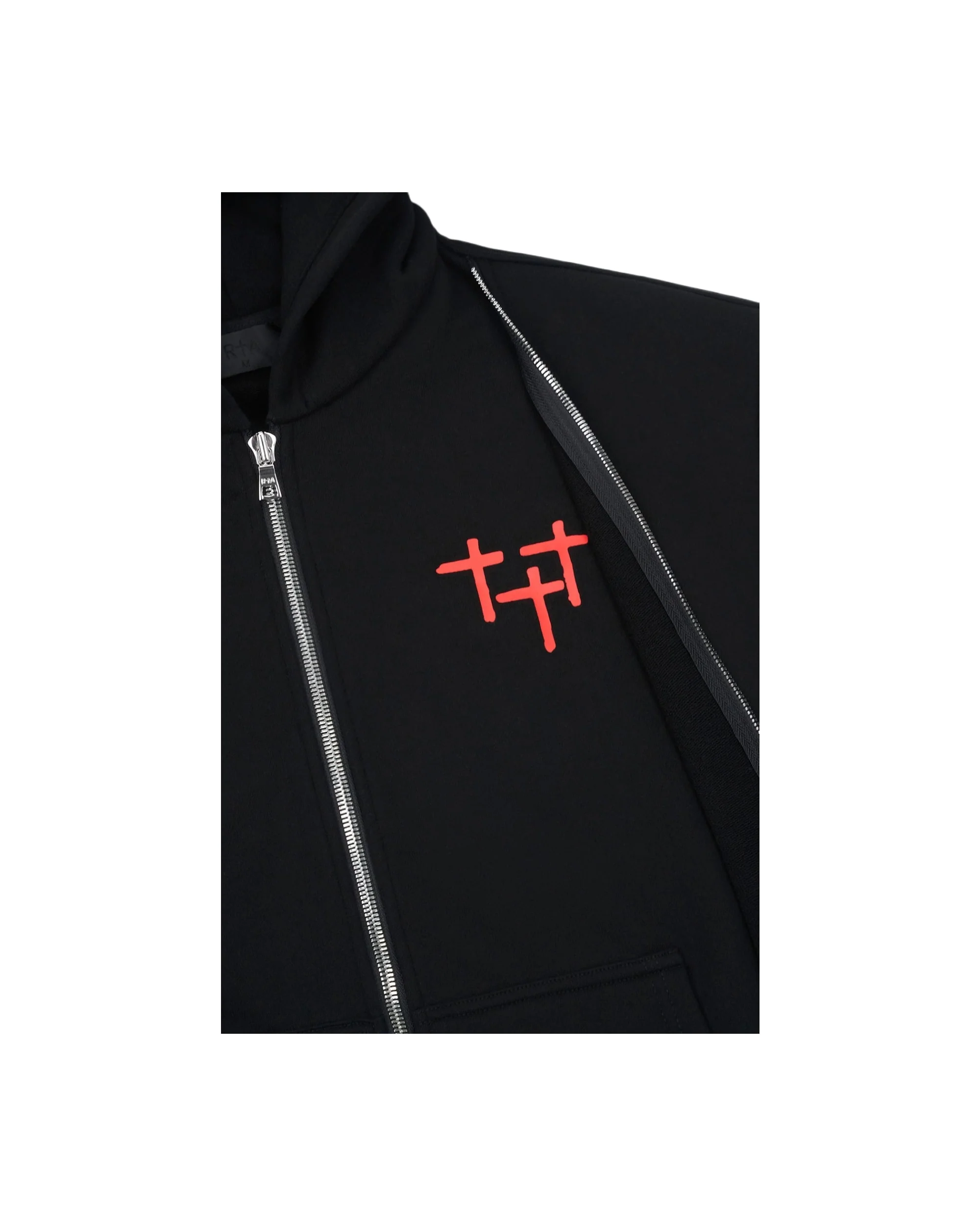 REN LAYERED ZIP UP HOODIE | BLACK PLANETARY RTA - Image 8