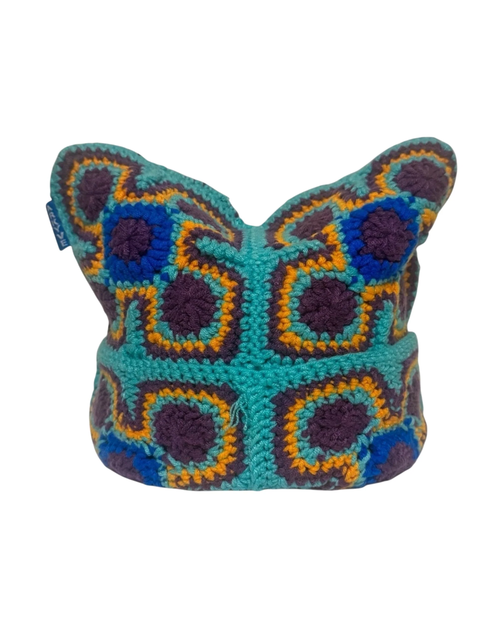 Retro Cross Crochet Cat Hat