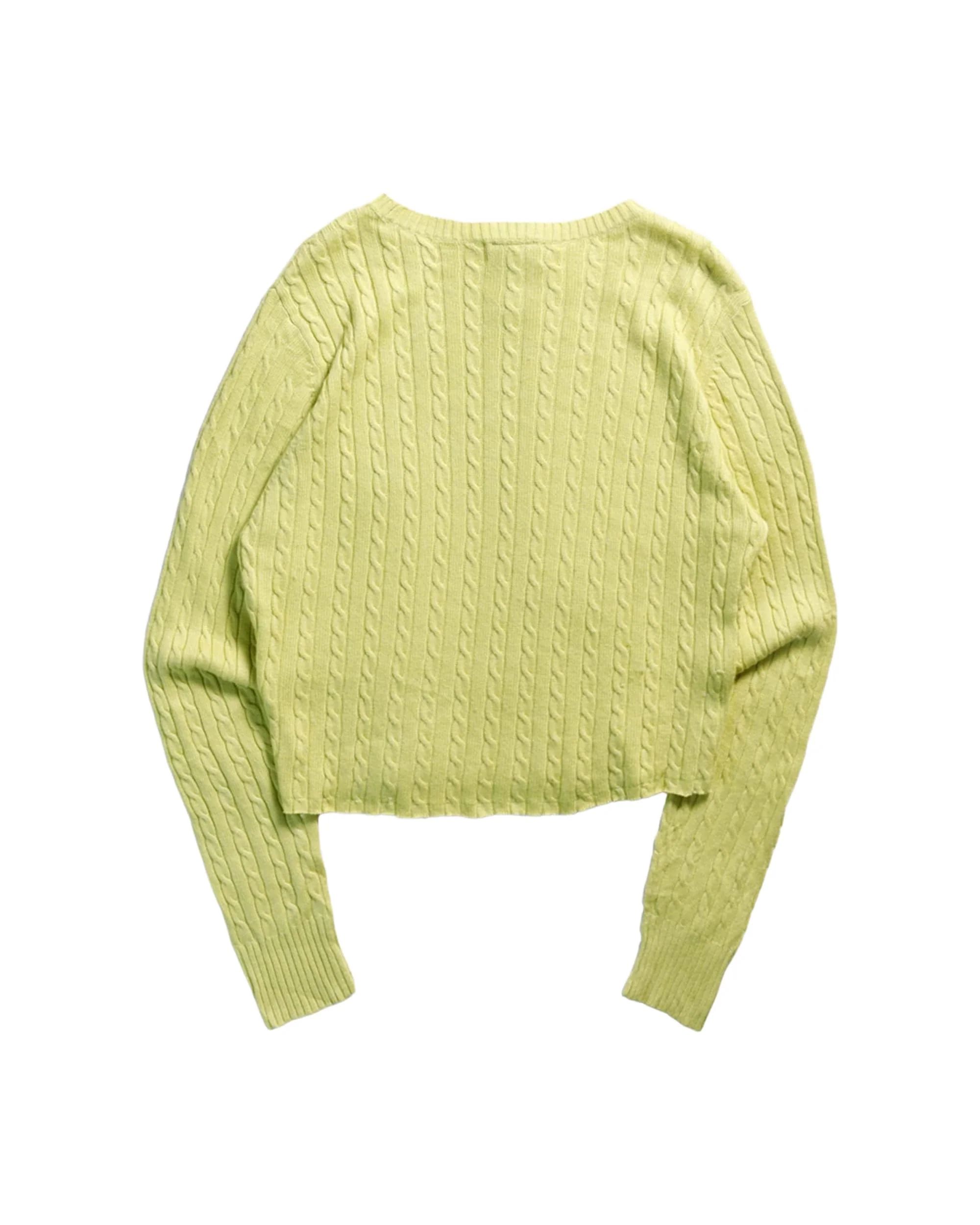 Rework Crop Knit Sweater - L - Image 4