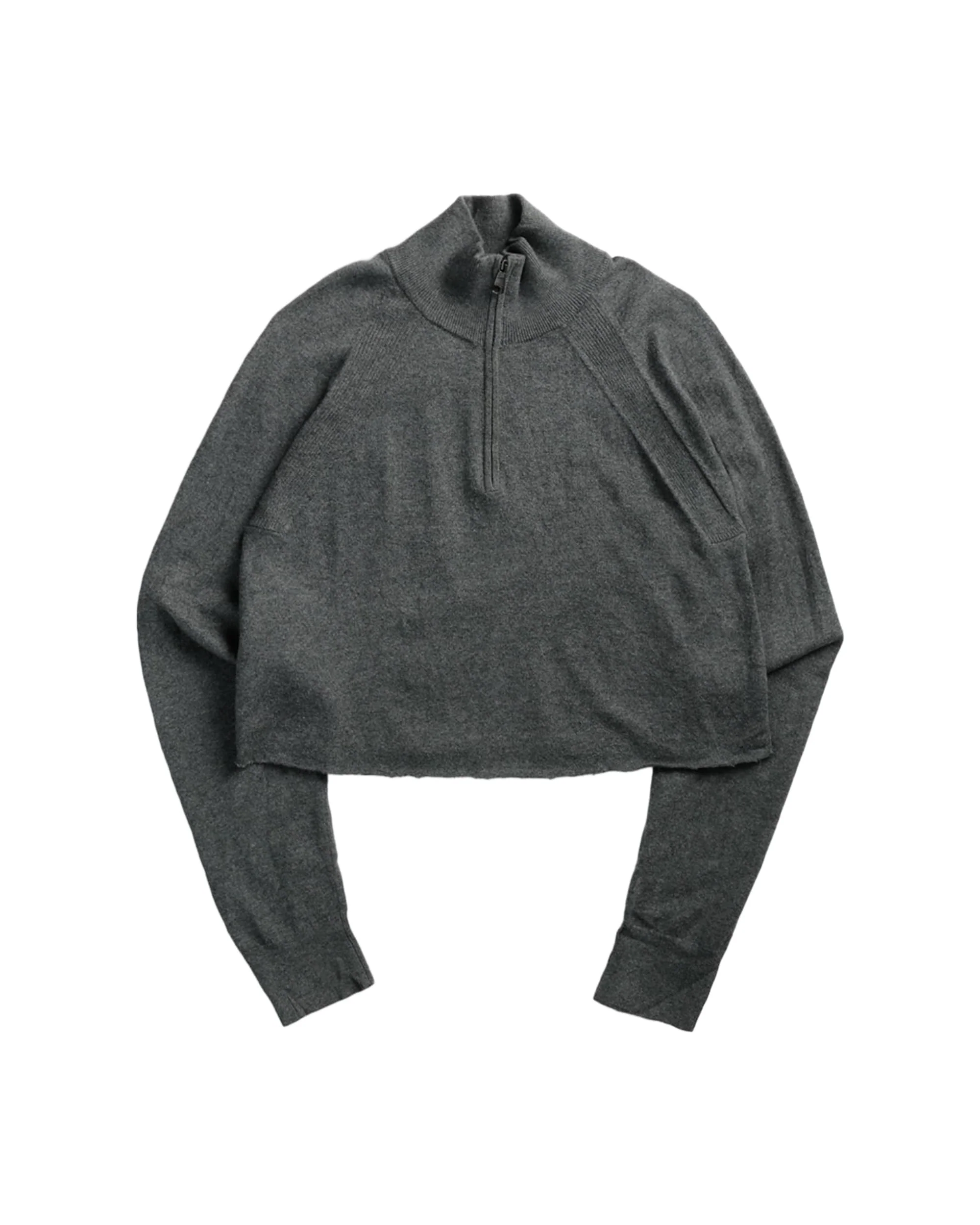 Rework Crop Knit Sweater - L