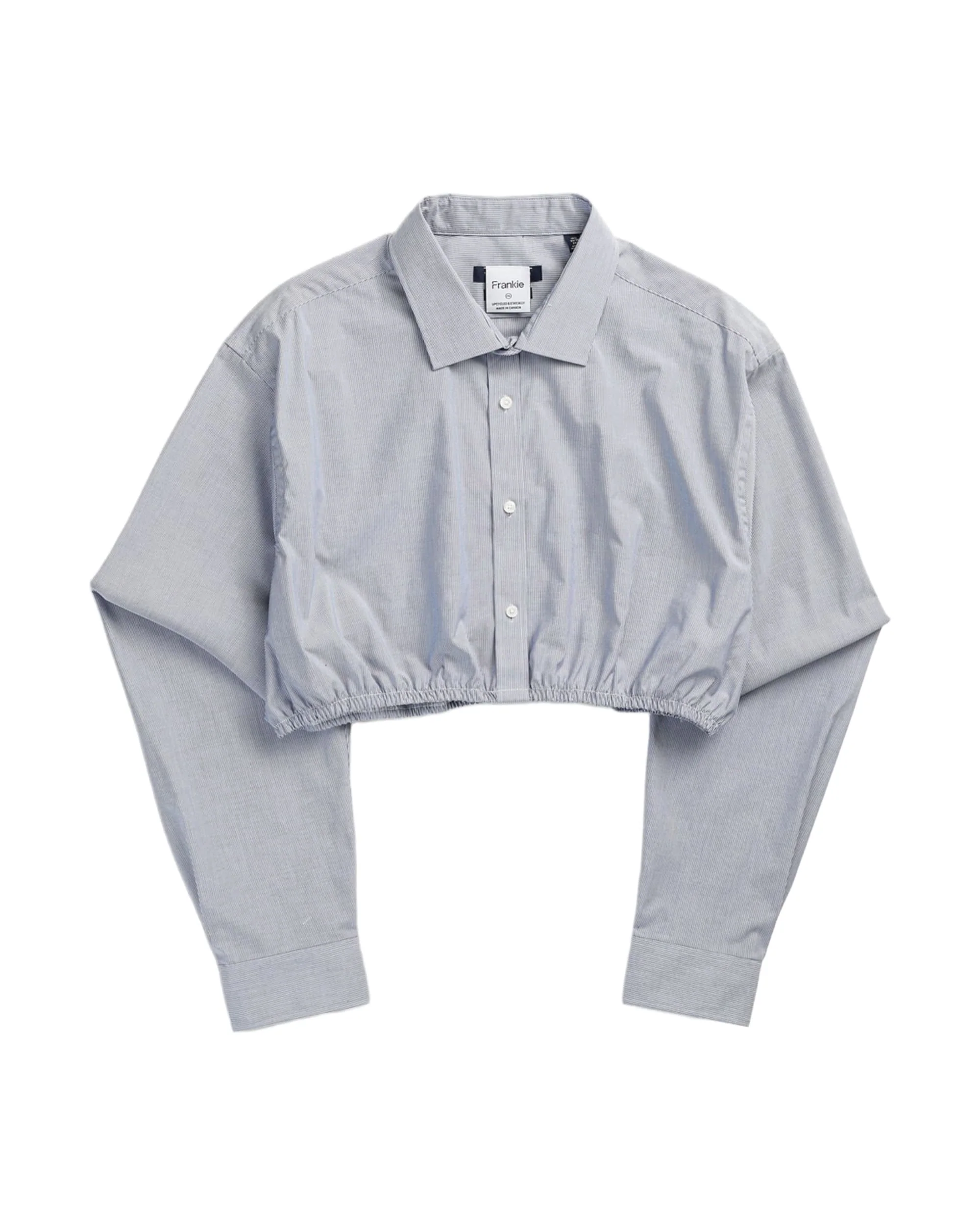 Rework Oxford Cinch Crop Shirt - XXL
