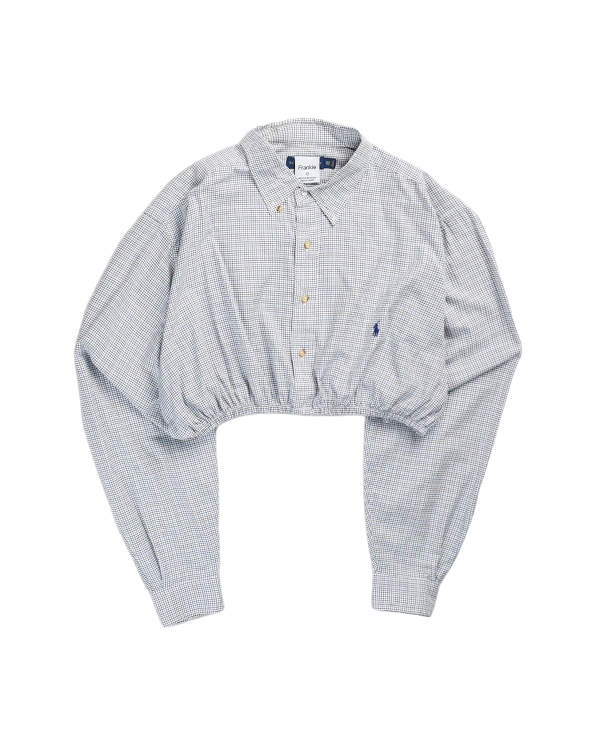 Rework Oxford Cinch Crop Shirt - XXL