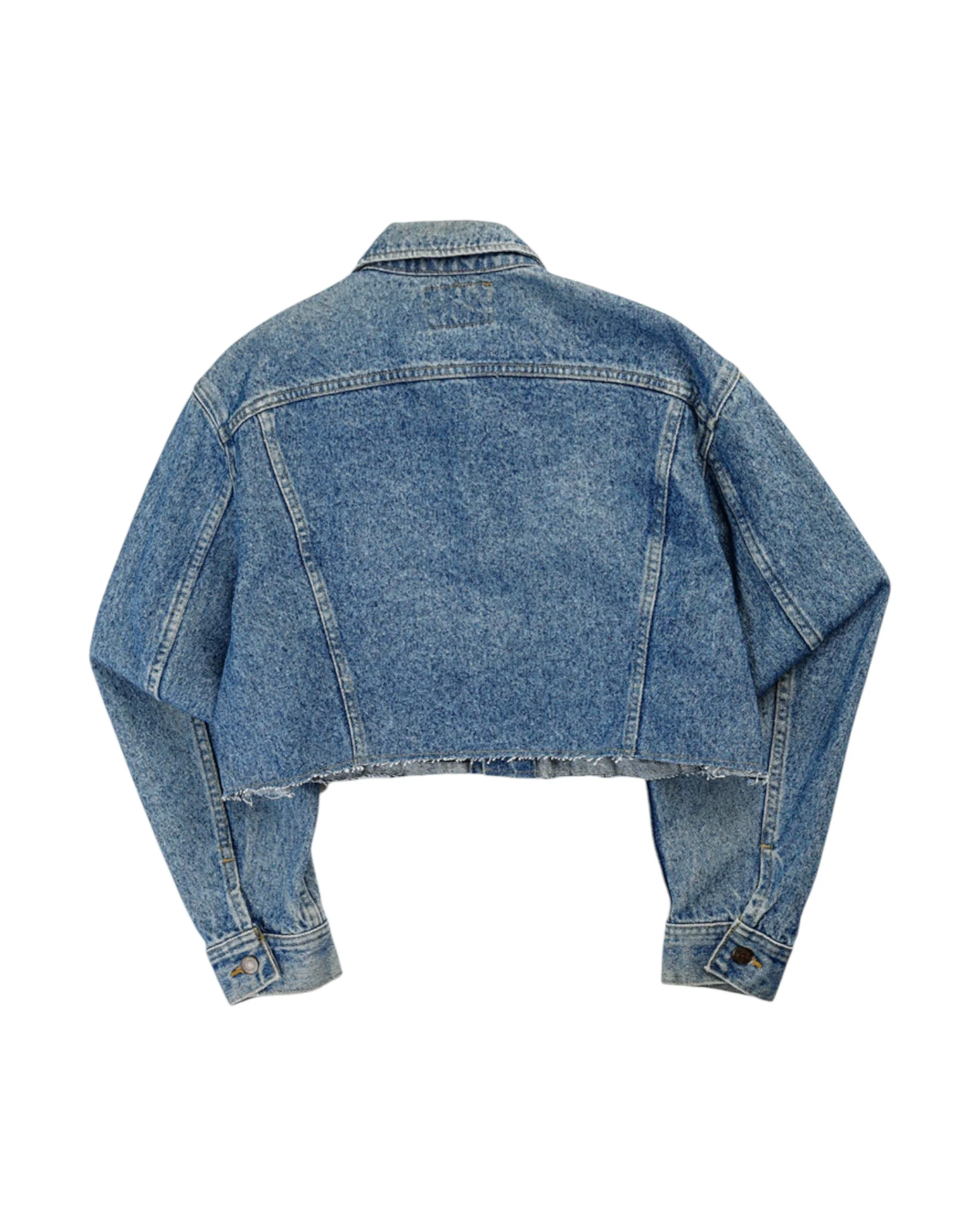 Rework Vintage Lee Crop Denim Jacket - L - Image 2