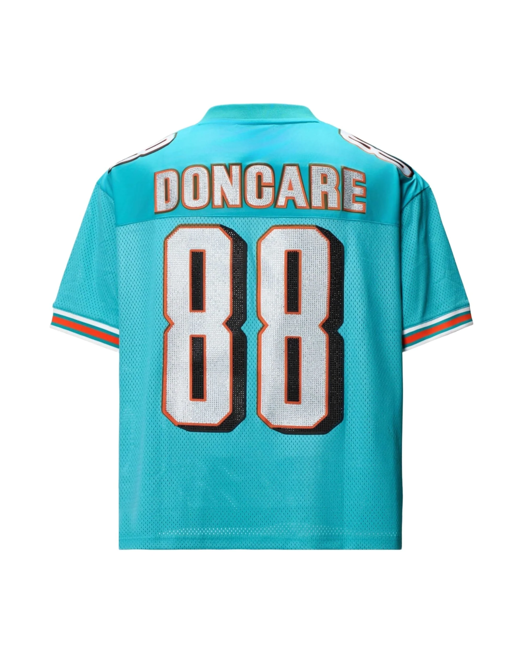 RHINESTONE FOOTBALL JERSEY - BLUE