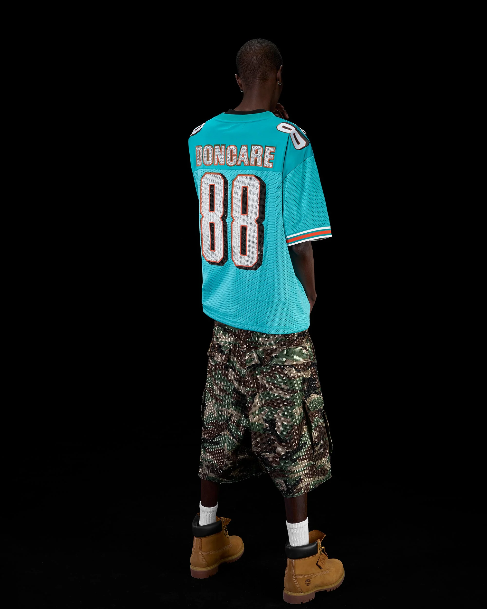 RHINESTONE FOOTBALL JERSEY - BLUE - Image 16