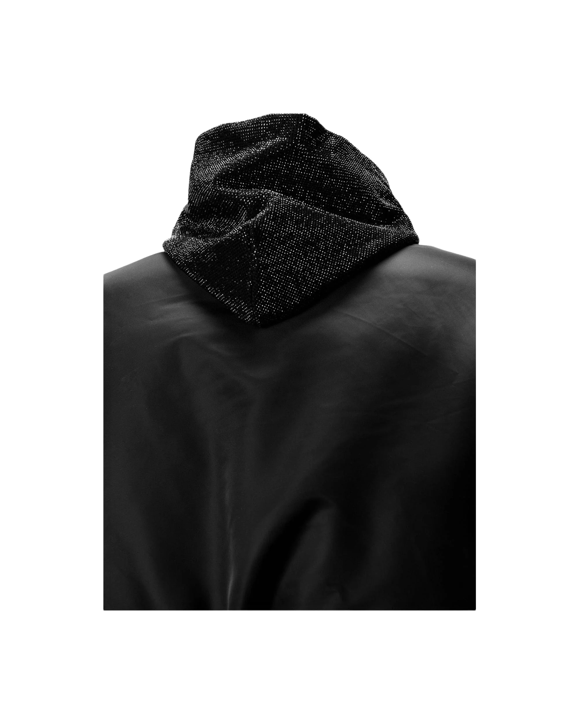 RHINESTONE HOODED BOMBER JACKET - Image 4