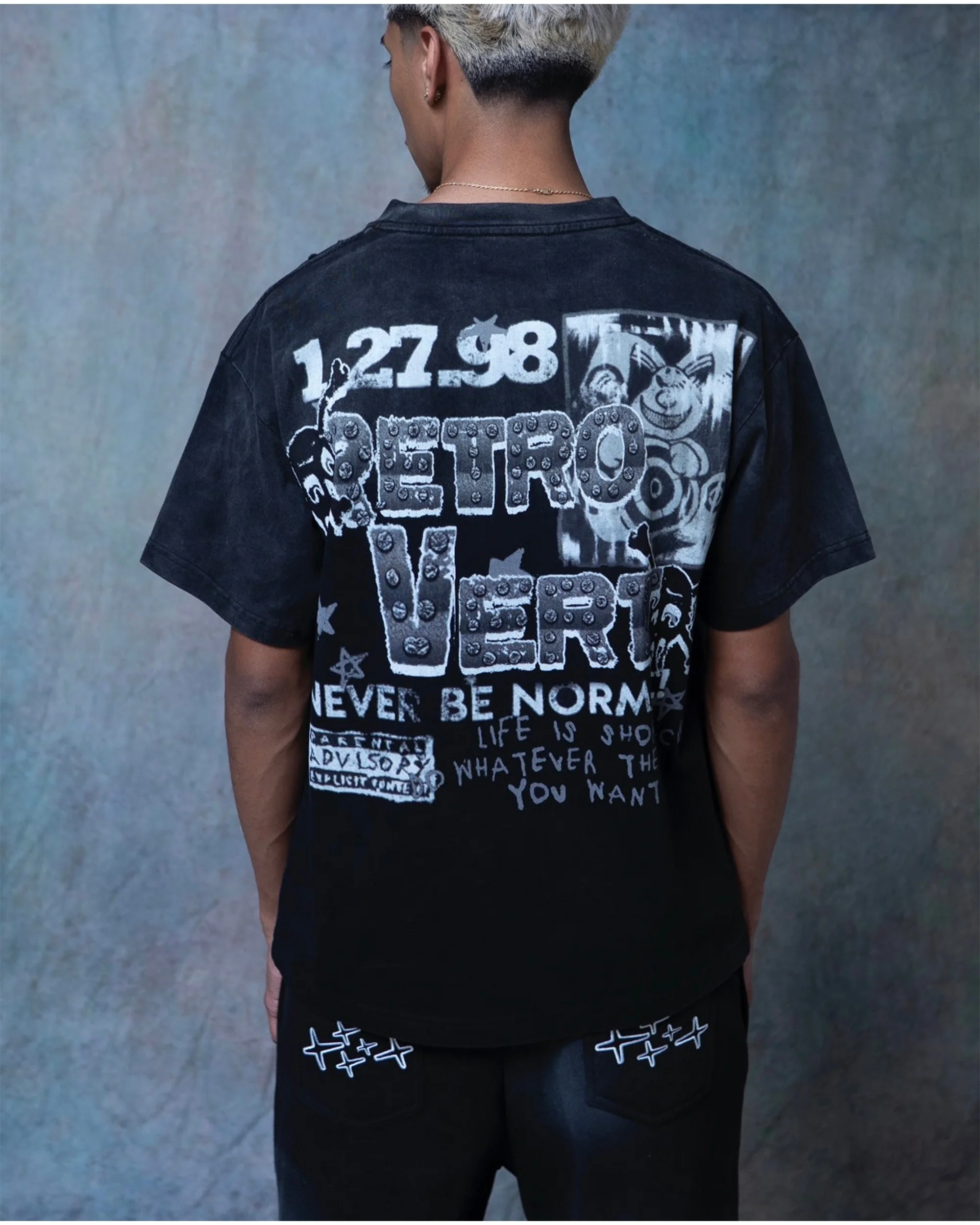 Rhinestone Nurse Tee - Black - Image 4