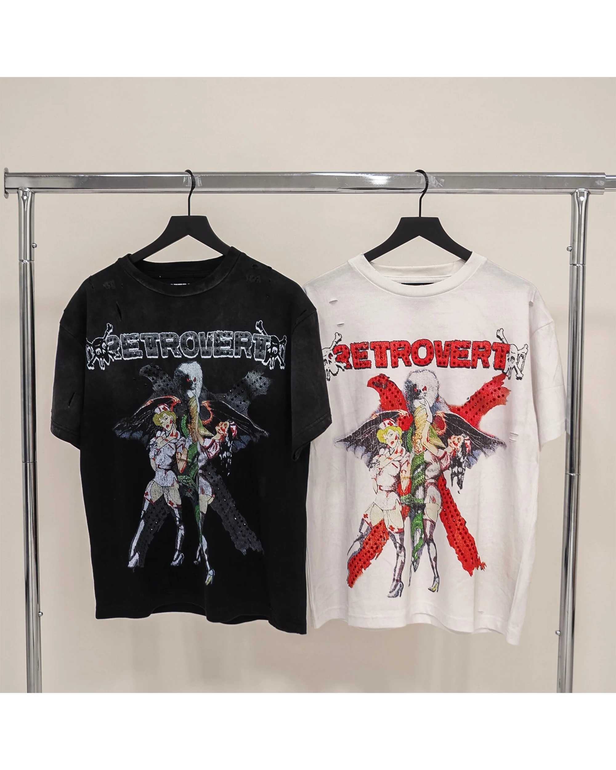 Rhinestone Nurse Tee - White - Image 5