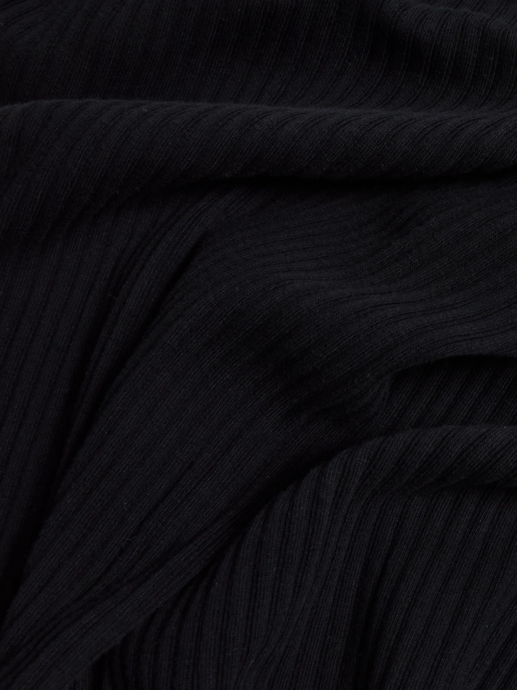 Rib Knit Cardigan Black - Image 10