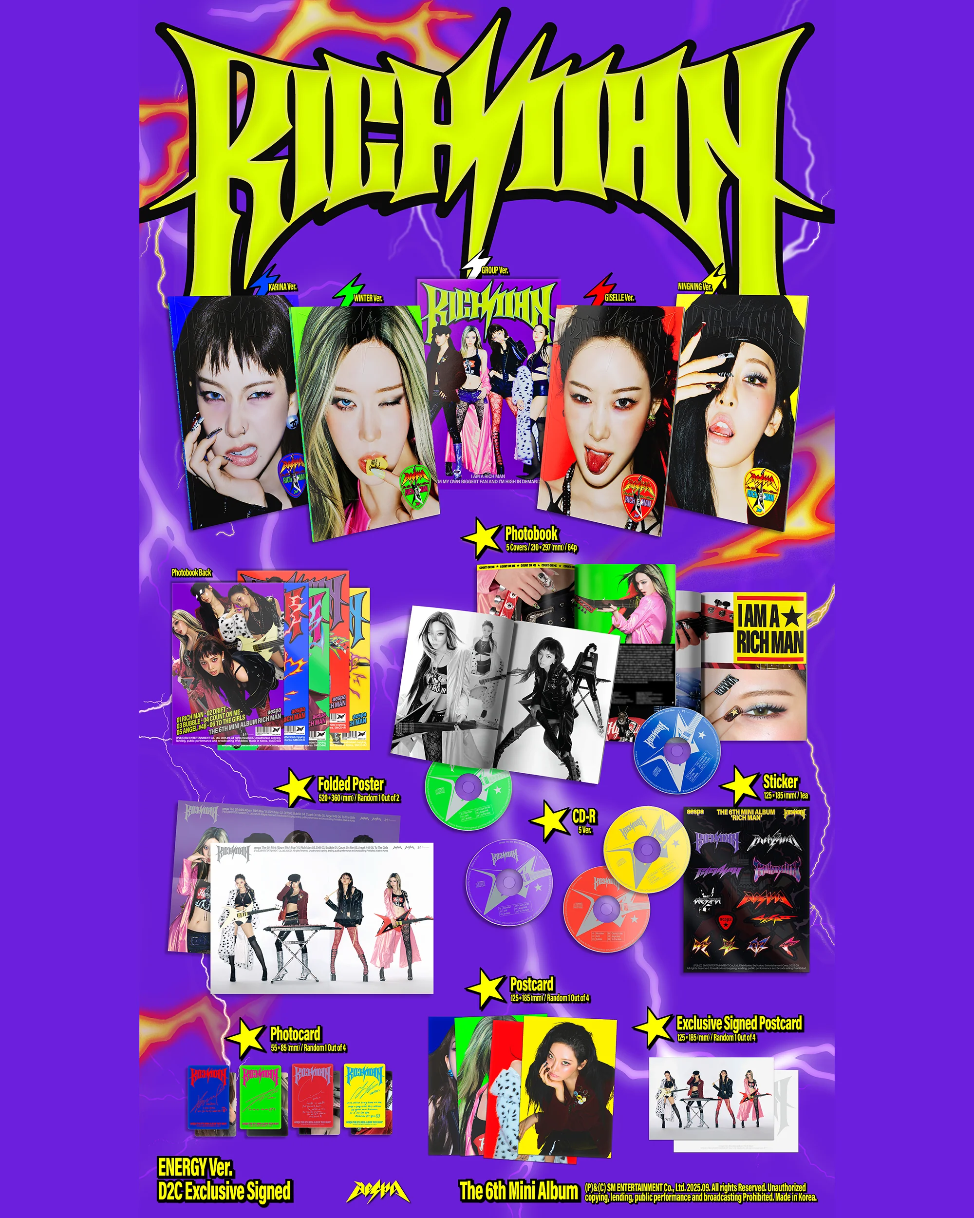 Rich Man - The 6th Mini Album_ENERGY Ver. (GISELLE Version) SIGNED - Image 2