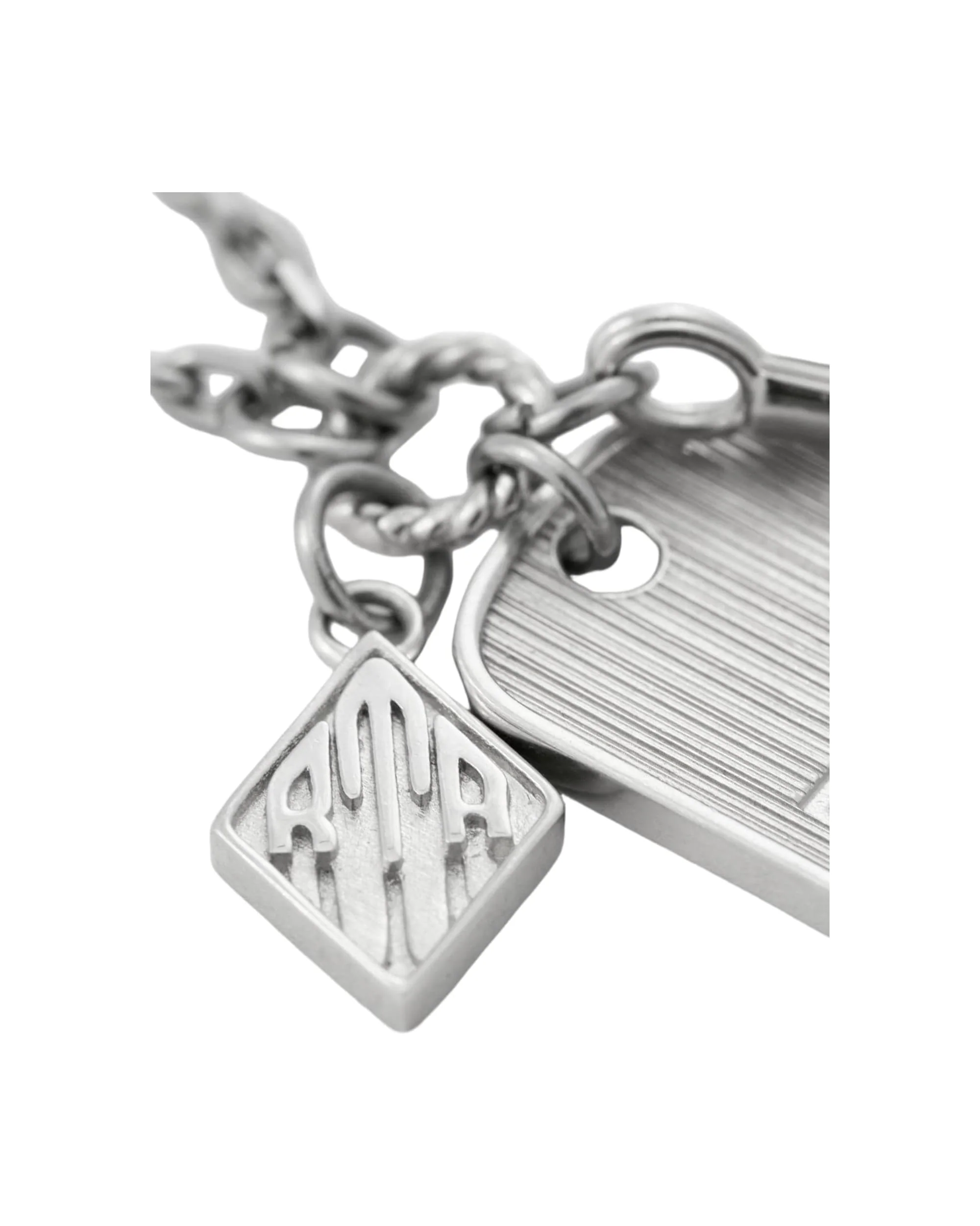 RION CHARM TAG NECKLACE | SILVER MULTI CHARM - Image 5