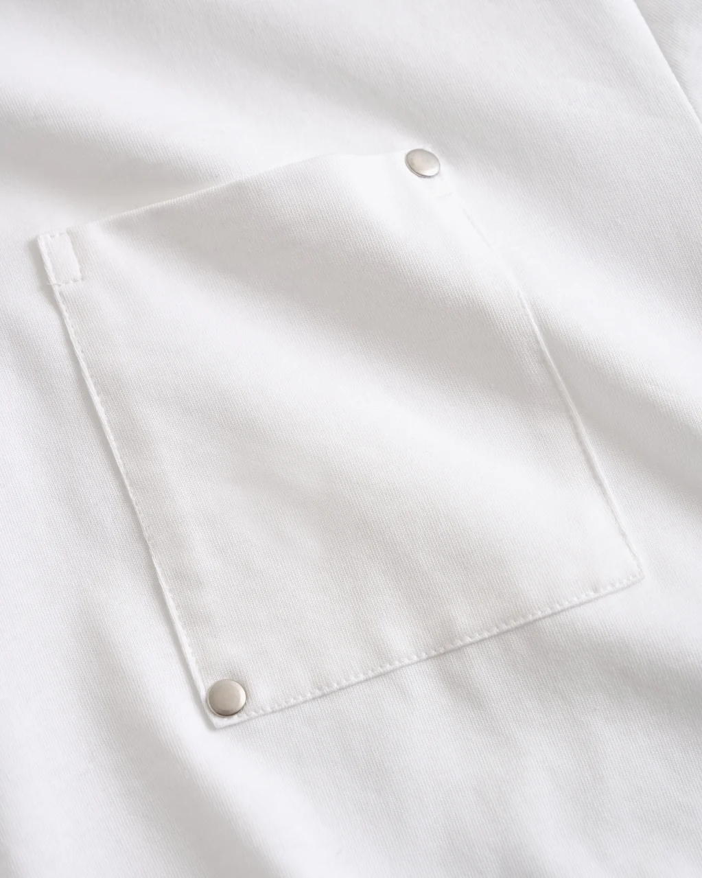 Rivet Pocket Oversized Tee - White - Image 4