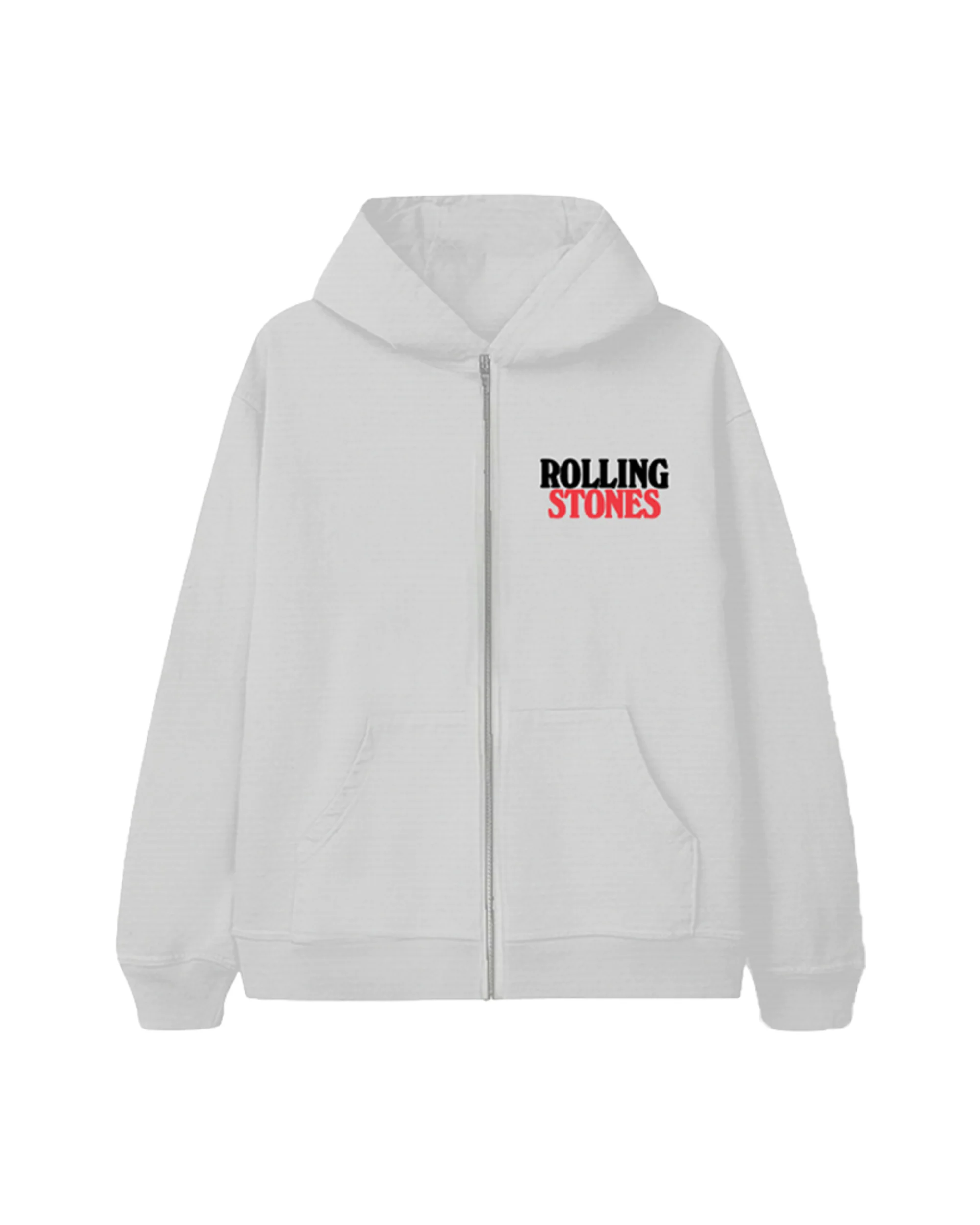 Rolling Stones Licks Ash Grey Zip Hoodie